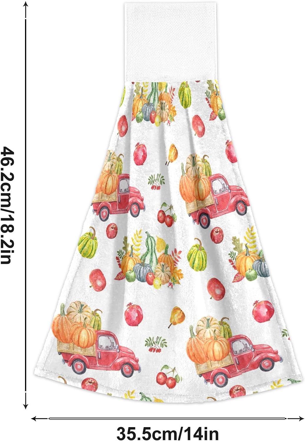Fall Harvest Red Truck Hand Towels Set of 2
