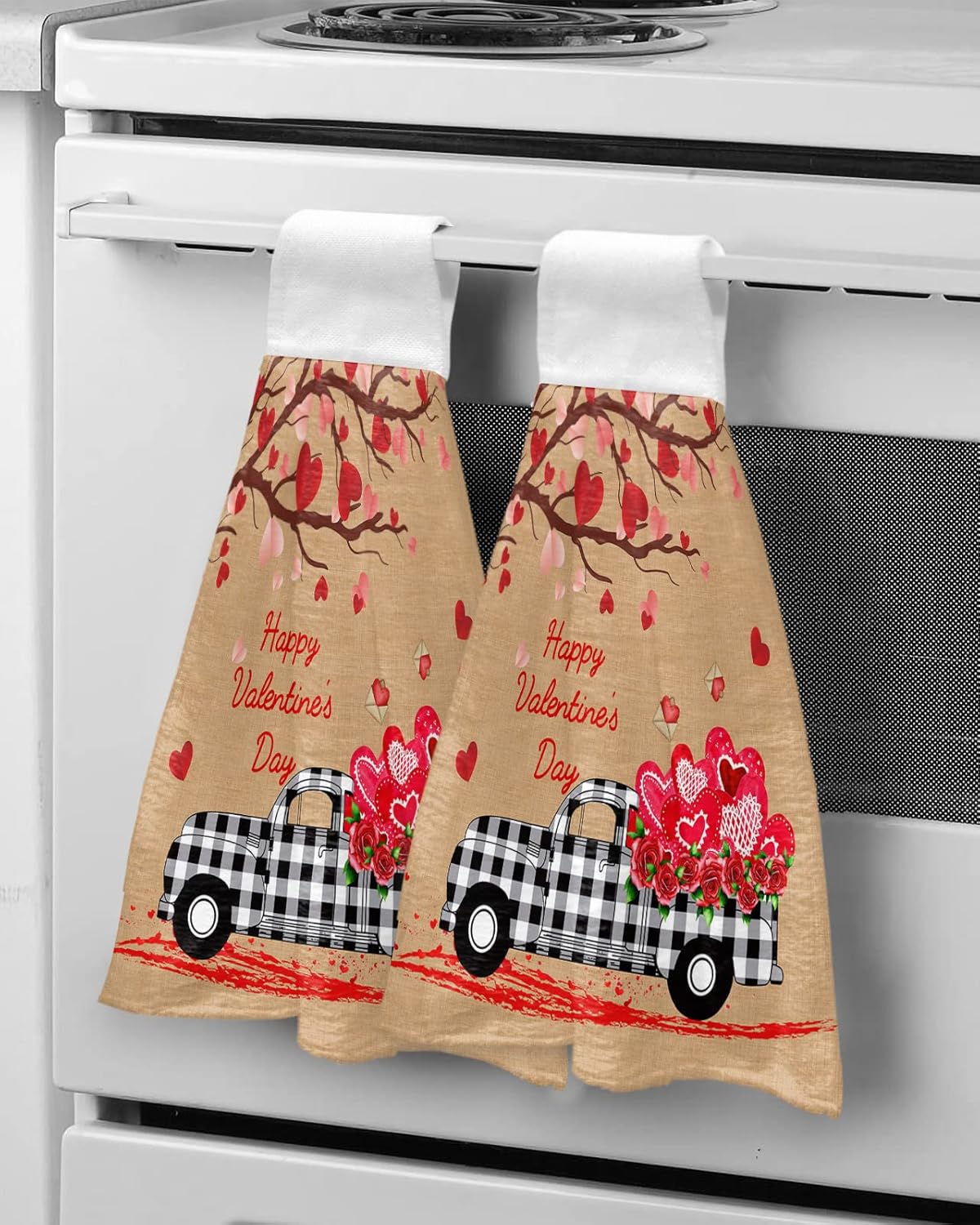 Amusing Red Love Hand Tie Towel Set