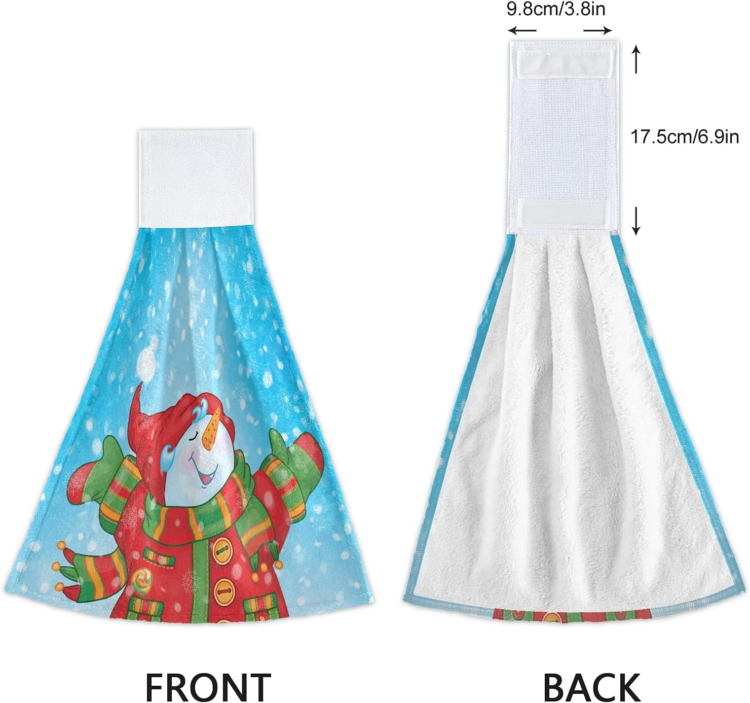 Winter Snowman Snowfall Hand Towels 2 PCS
