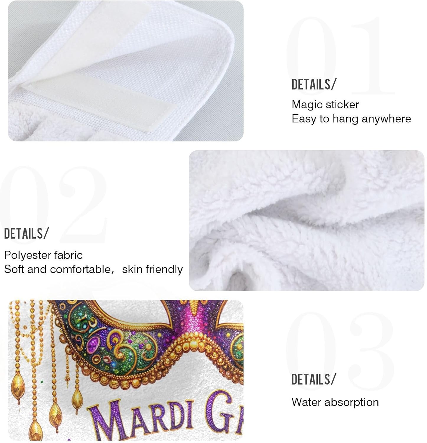 RPLife Coral Fleece Hand Towels