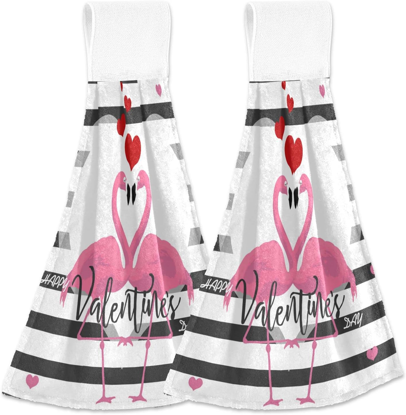Adorable Magic Kitchen Towels 2PCS Flamingo Design