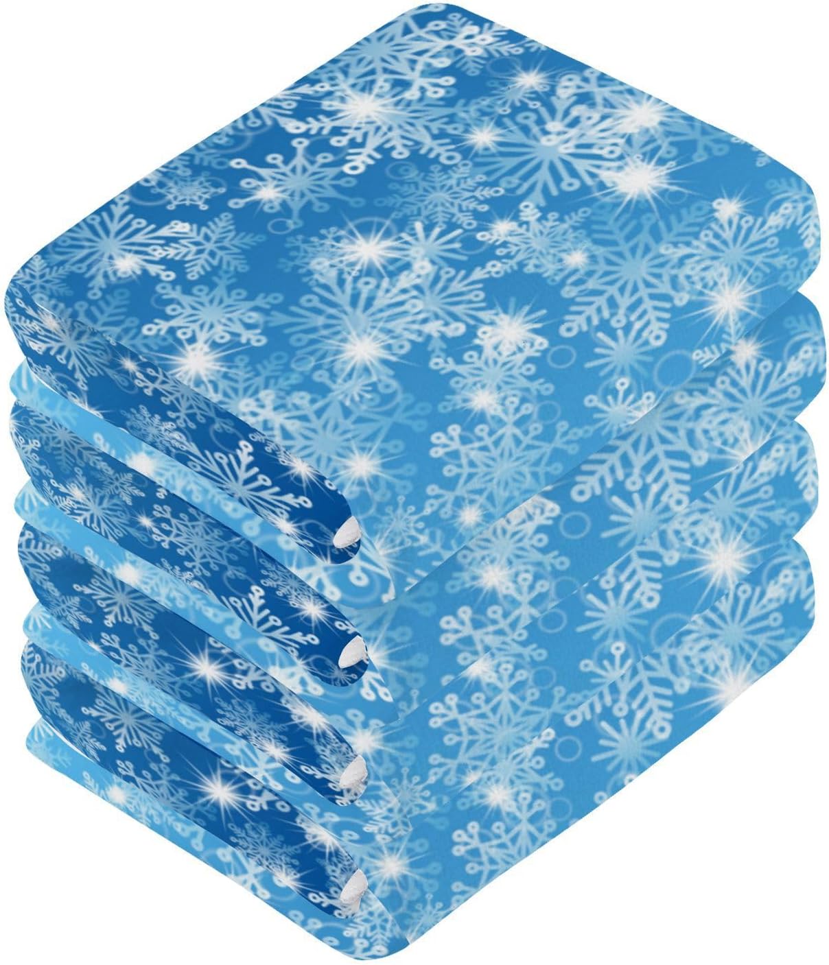 Adorable Christmas Snowflakes - Soft Reusable Washcloths
