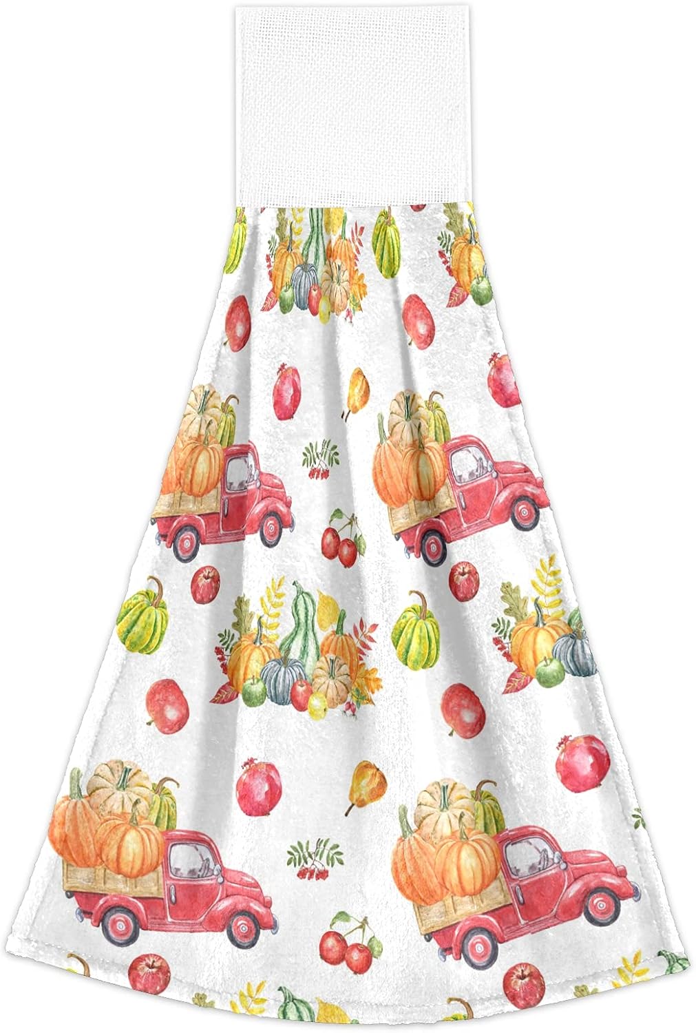Fall Harvest Red Truck Hand Towels Set of 2