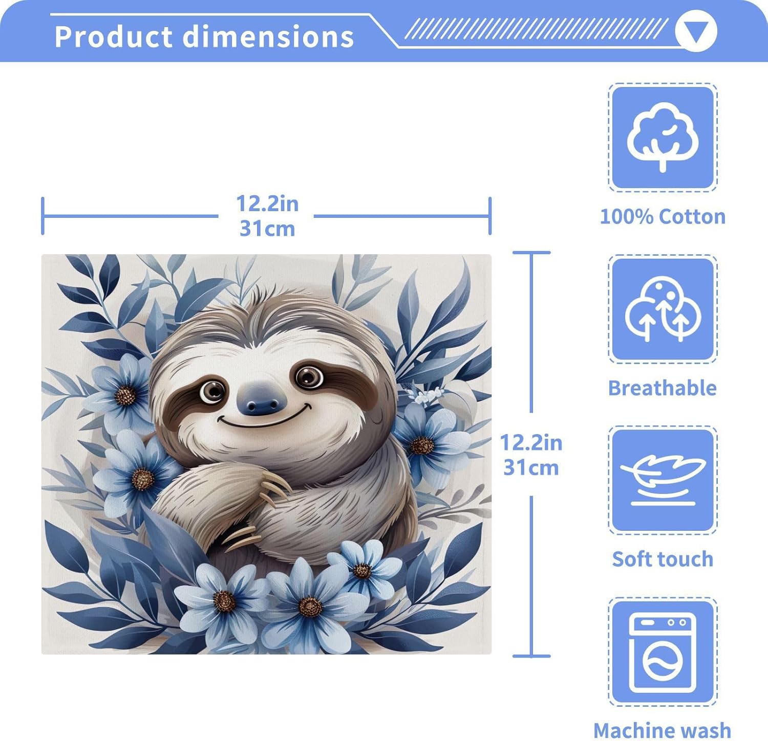 Natural Soft Face Hand Towels