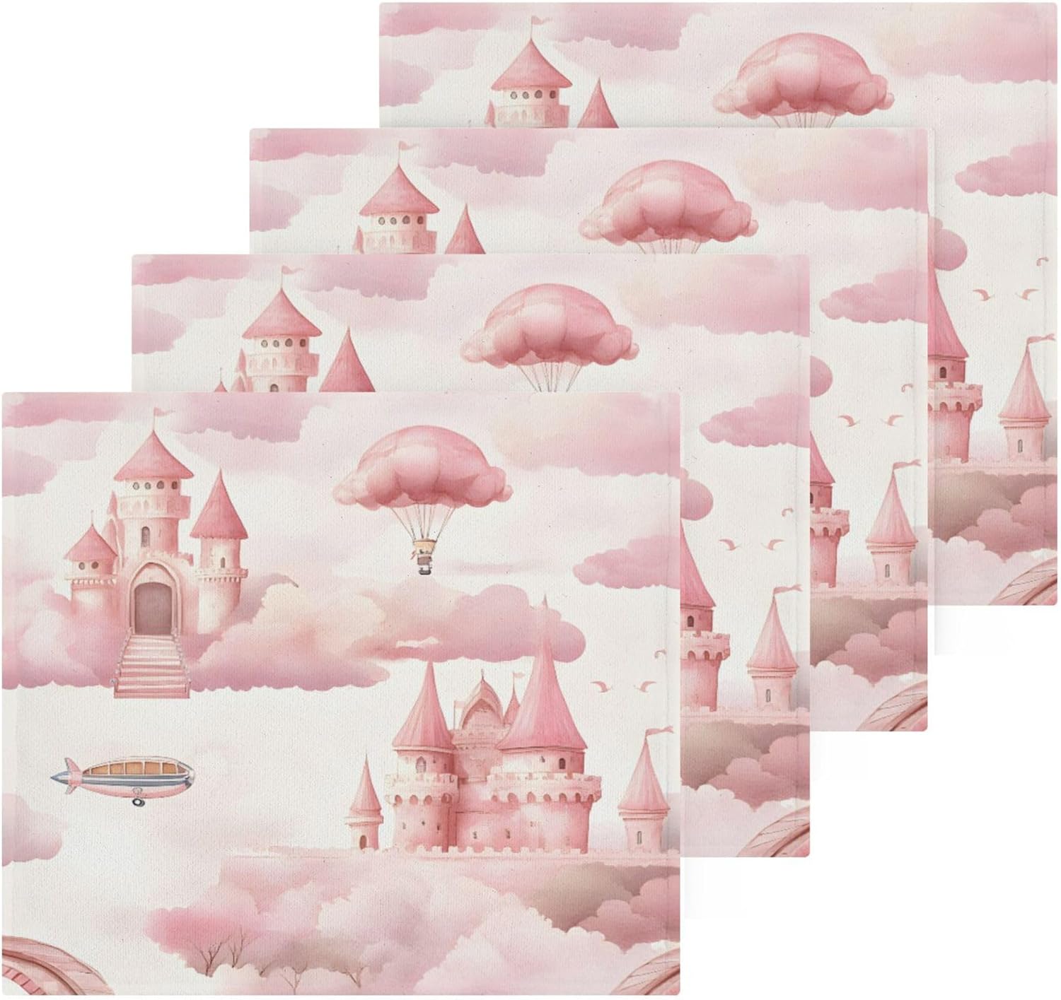 Xigua Watercolor Castle Washcloth Set