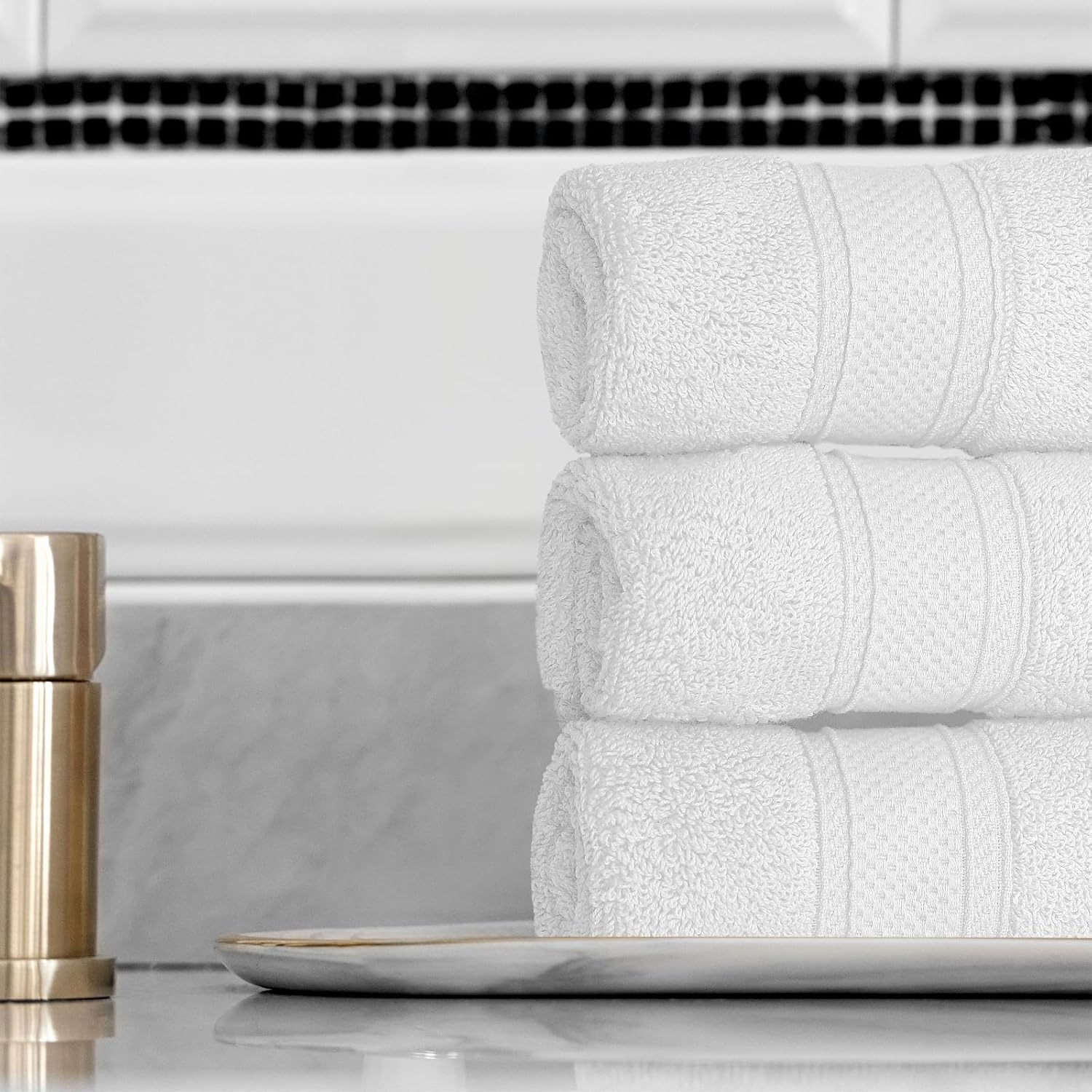 8-Piece 100 Cotton Bath Towel Set for Fast Dry Skin