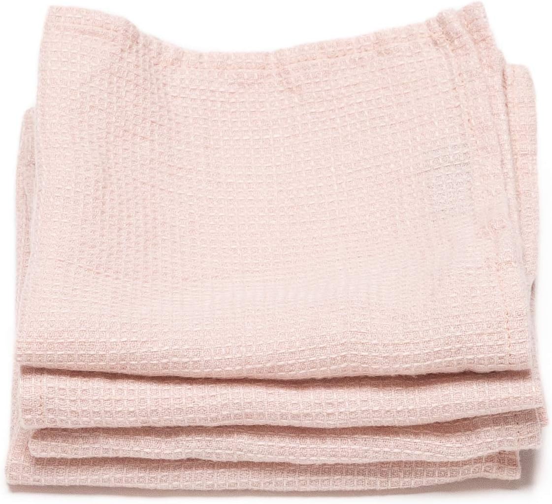 LinenMe Waffle Washcloth Set 4 Pieces Rosa 12x12