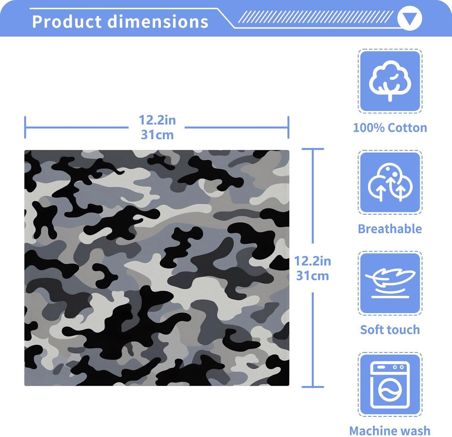 Camo Soft Washcloth Set for Babies