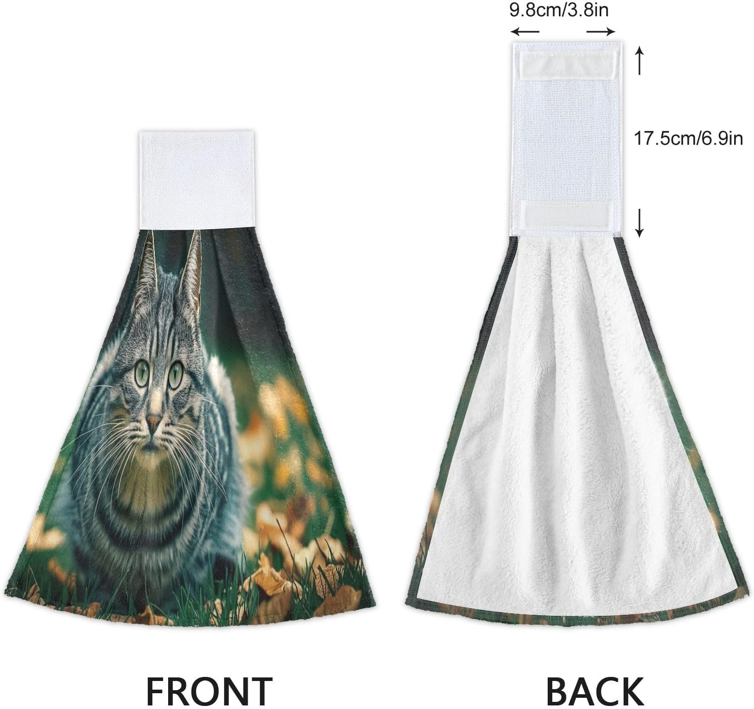 Hand Towel Set with Hanging Loop Soft Quick Dry 2-Piece