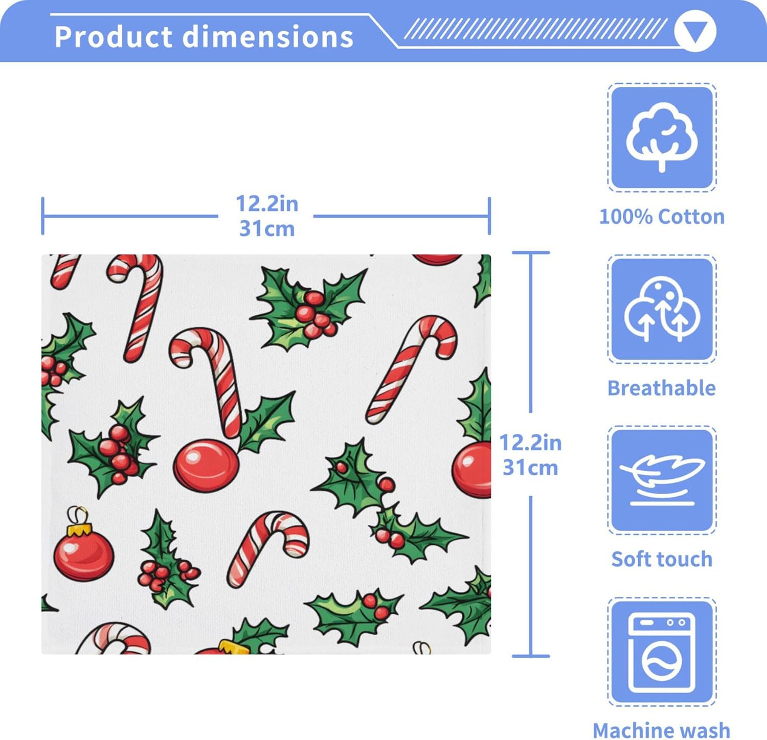 Cheerful Christmas Washcloths from Xigua