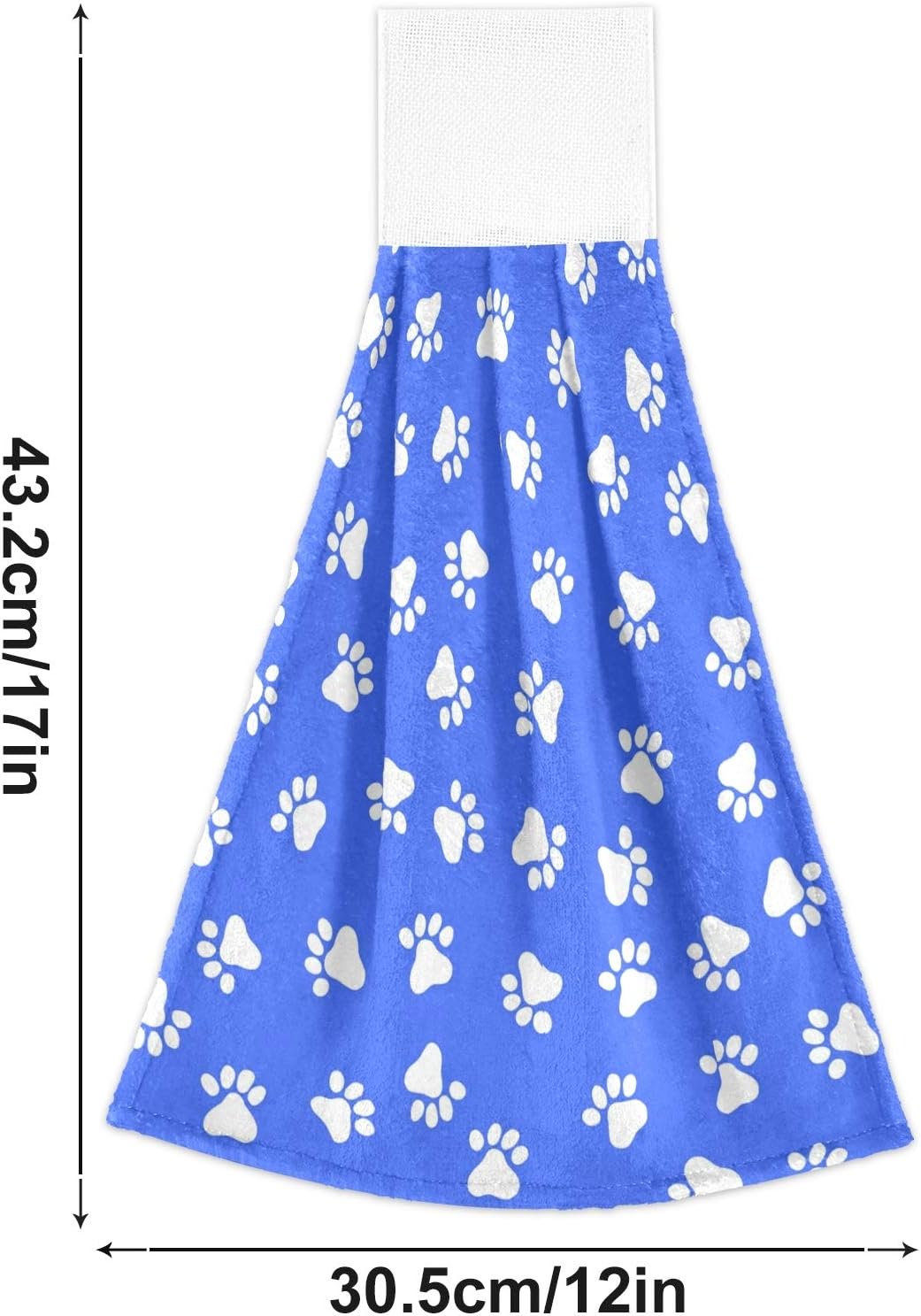 AUUXVA Cute Dog Cat Paw Print Towels 2 Pack 1