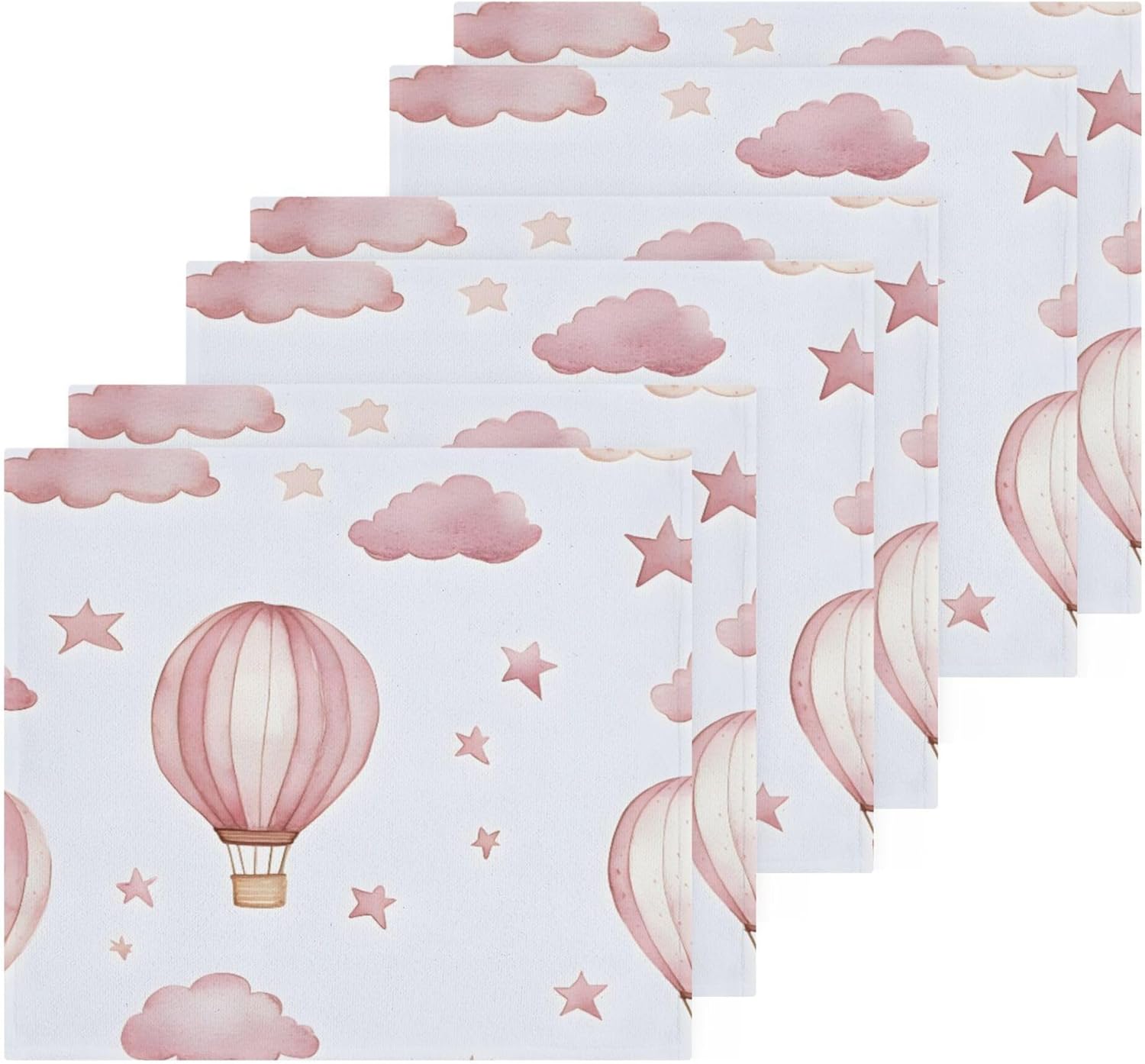Stunning Watercolor Balloon Washcloth Set
