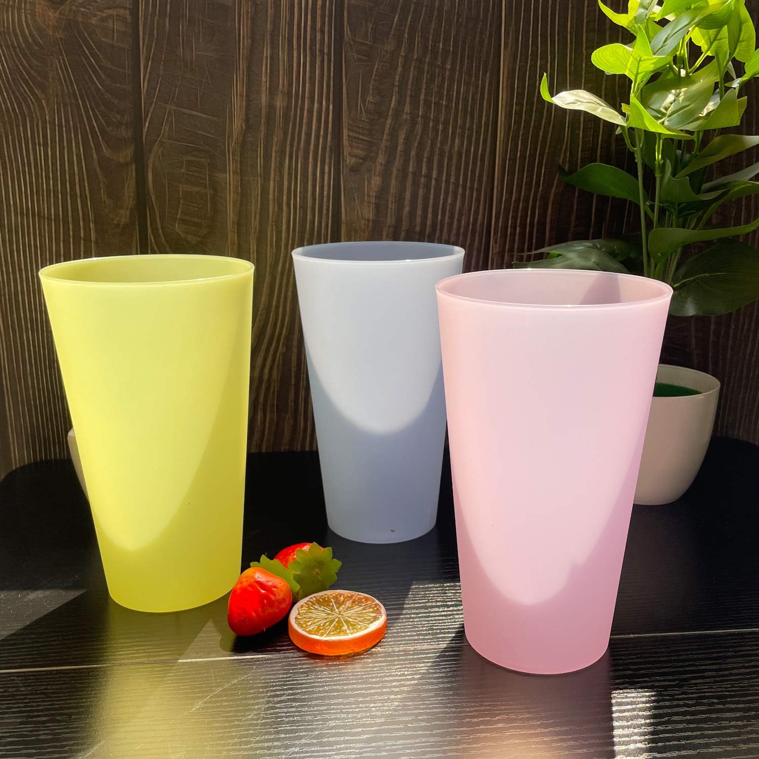 32 oz Large Plastic Cups for Kids Reusable Durable BPA-Free