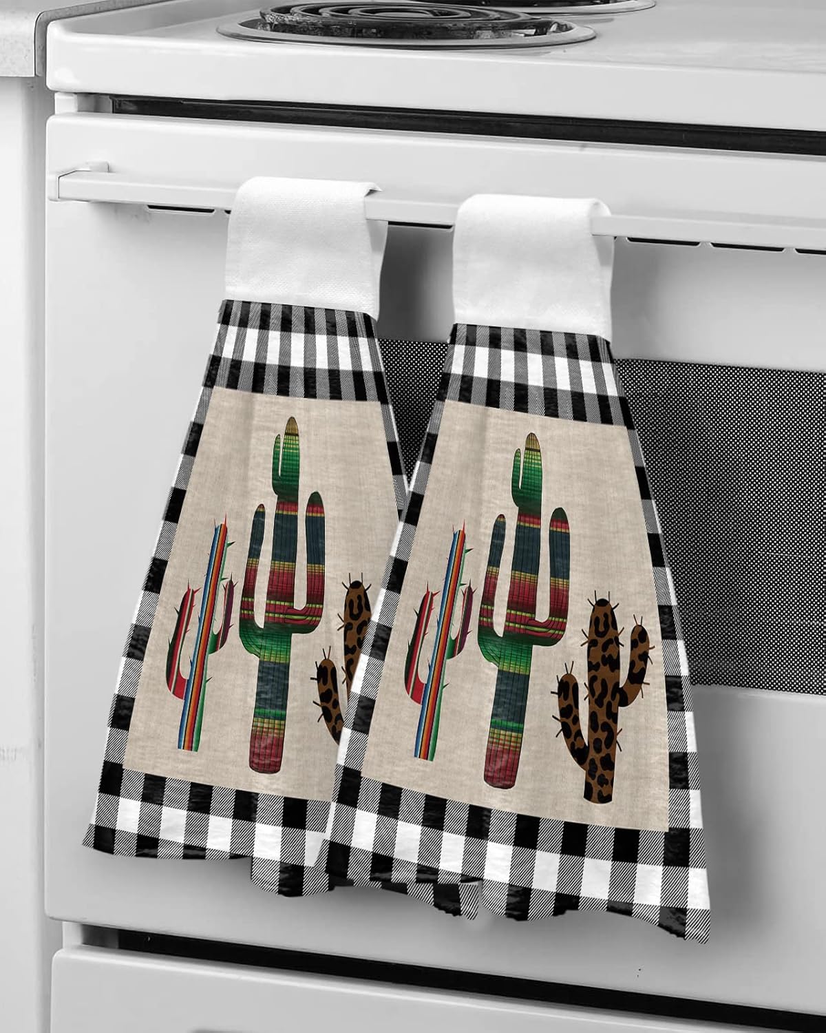 2-Piece Retro Tie Towels with Mexico Stripe Design