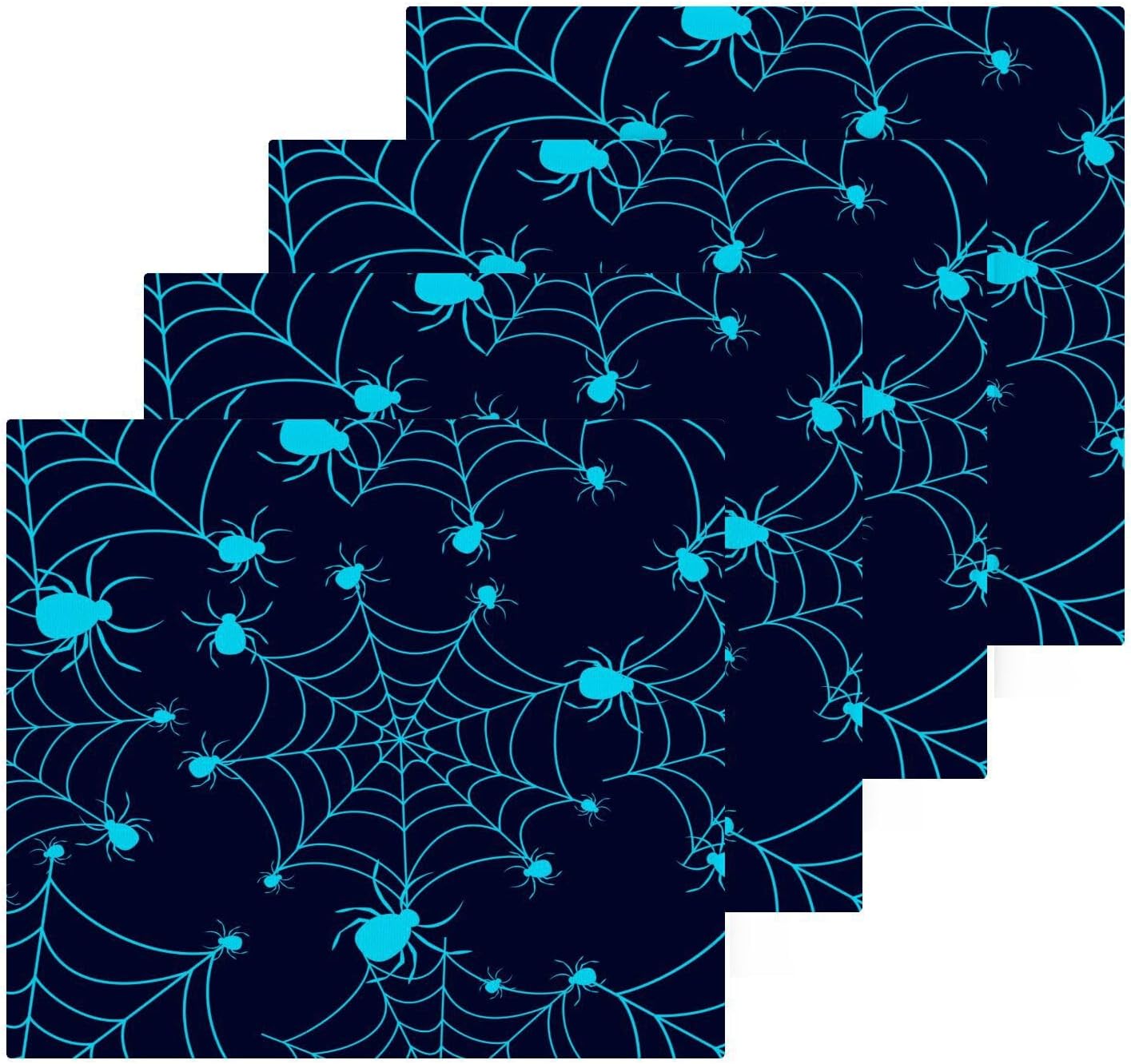 Halloween Spider Washcloths 2 Pack Soft Absorbent Cotton Face Towels