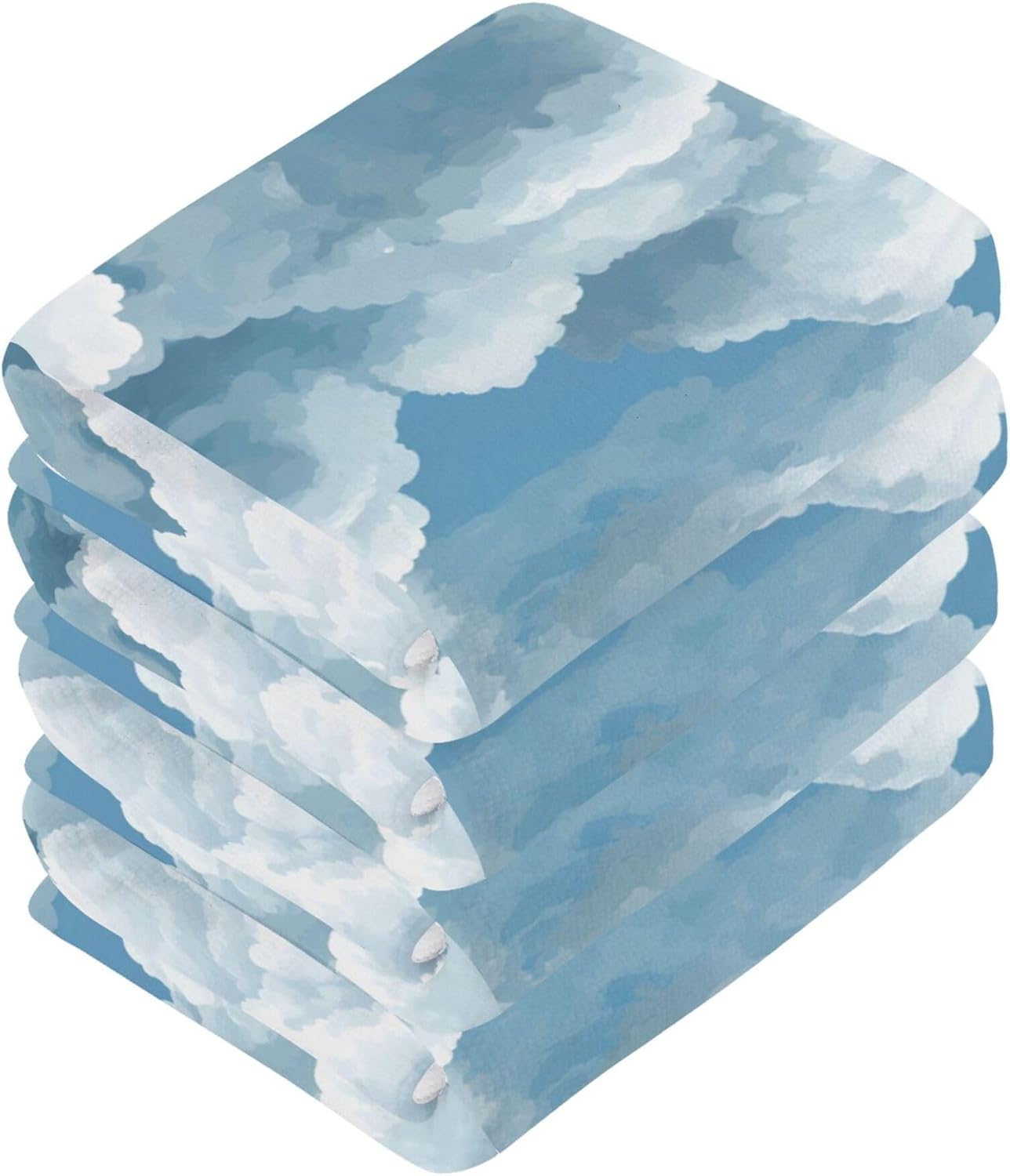 Xigua White Clouds Washcloth Set Fast-Drying Versatile Towels