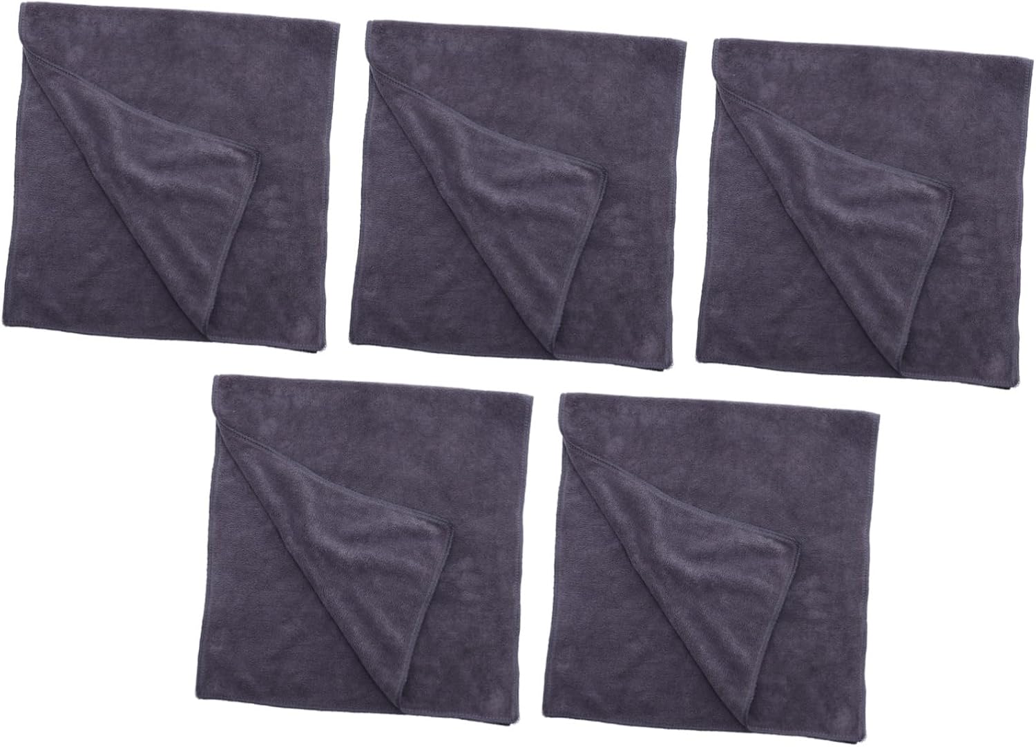 5-Piece Thick Fleece Washcloths for Quick Dry Soft Skin Salon Use