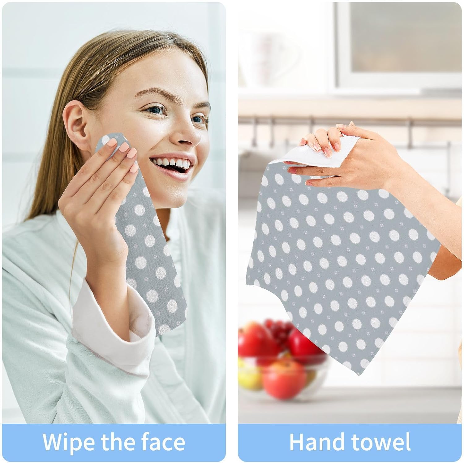 Luxury Polka Dot Washcloth Set