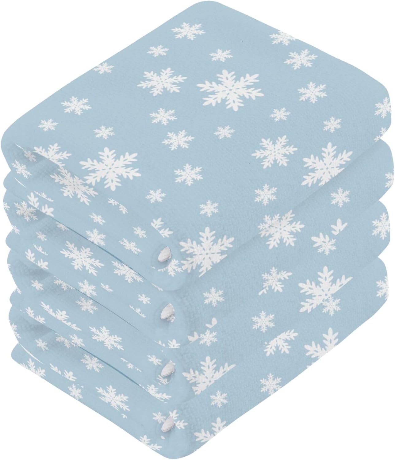 Xigua Christmas Snowflake Washcloth Set