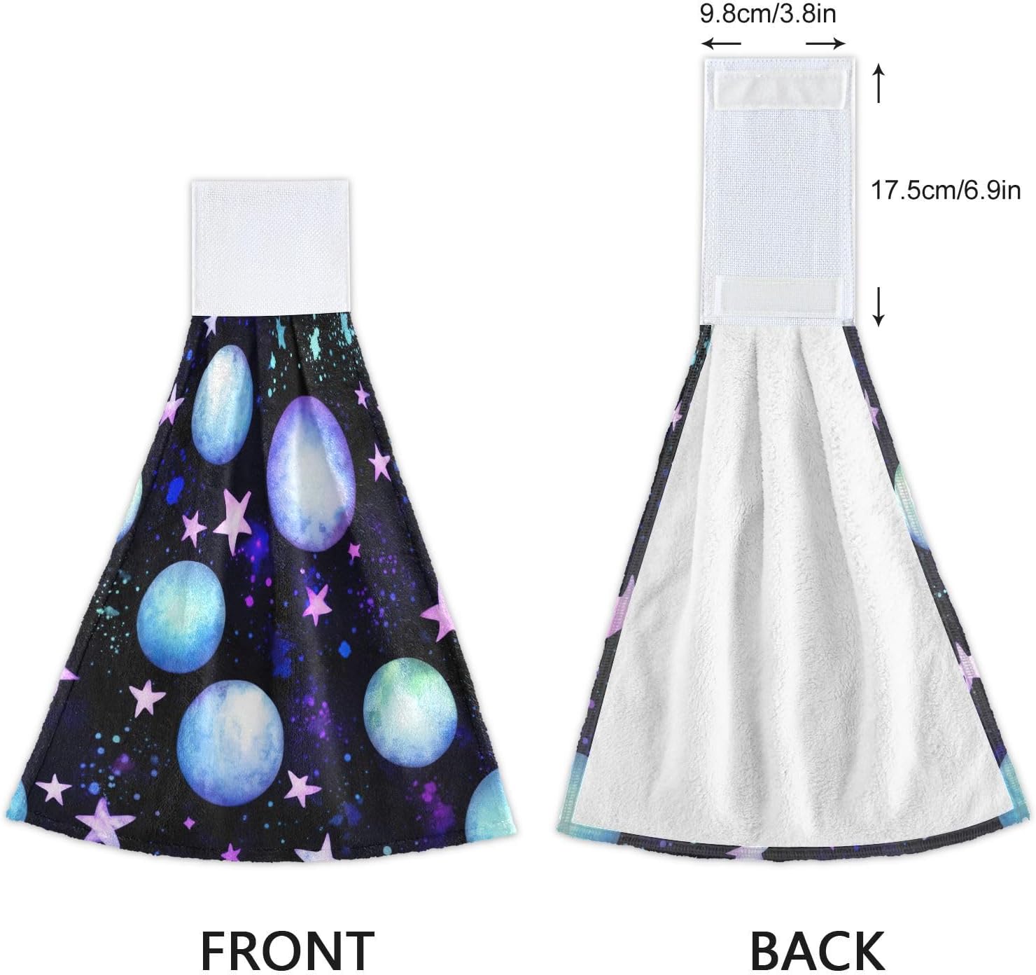 RPLIFE Watercolor Planets Hand Towel Set of 2