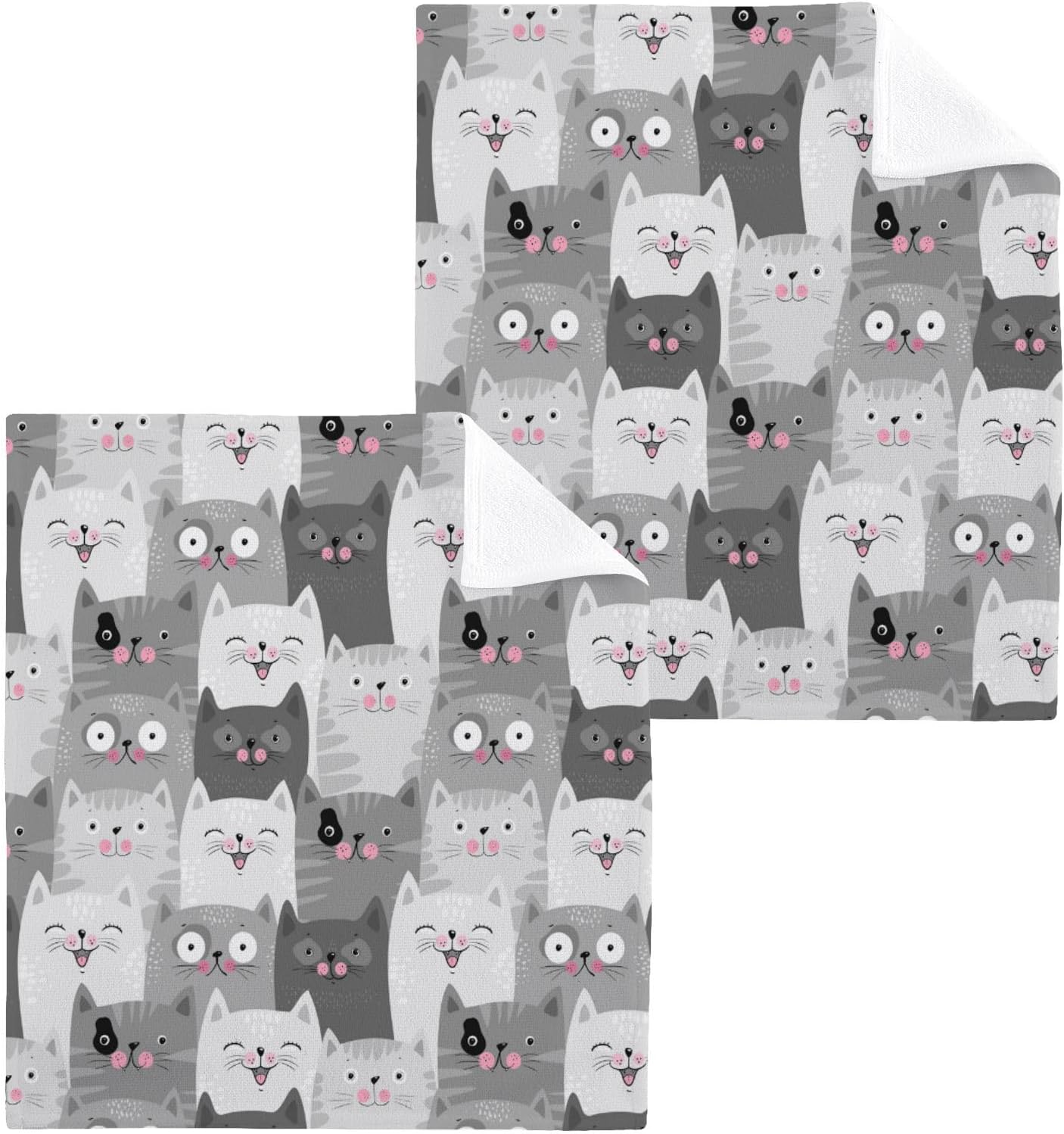 Grey Cat Multi-Use Washcloths