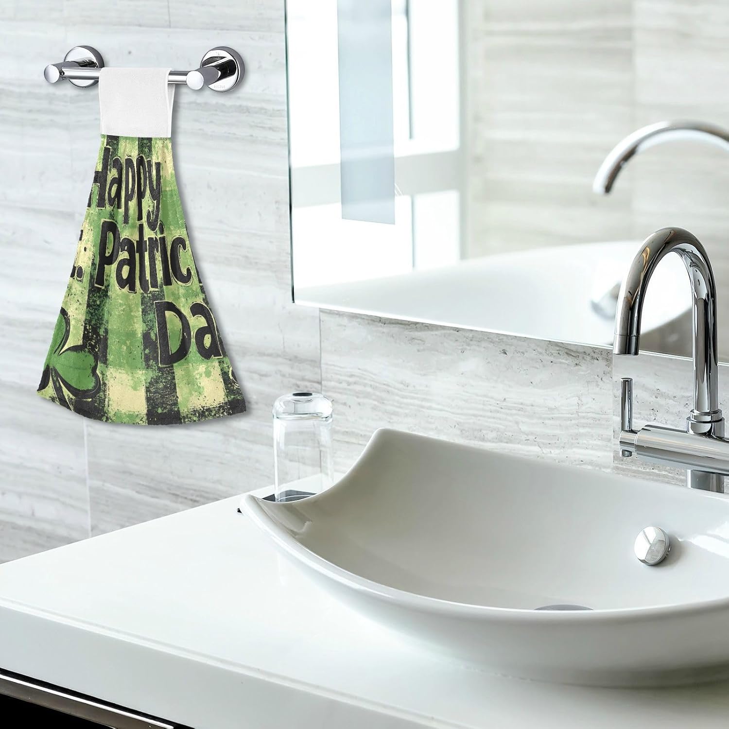 St Patricks Day Soft Hand Towels Twin Pack 182x14inch 100 polyester AbsorbentReusable