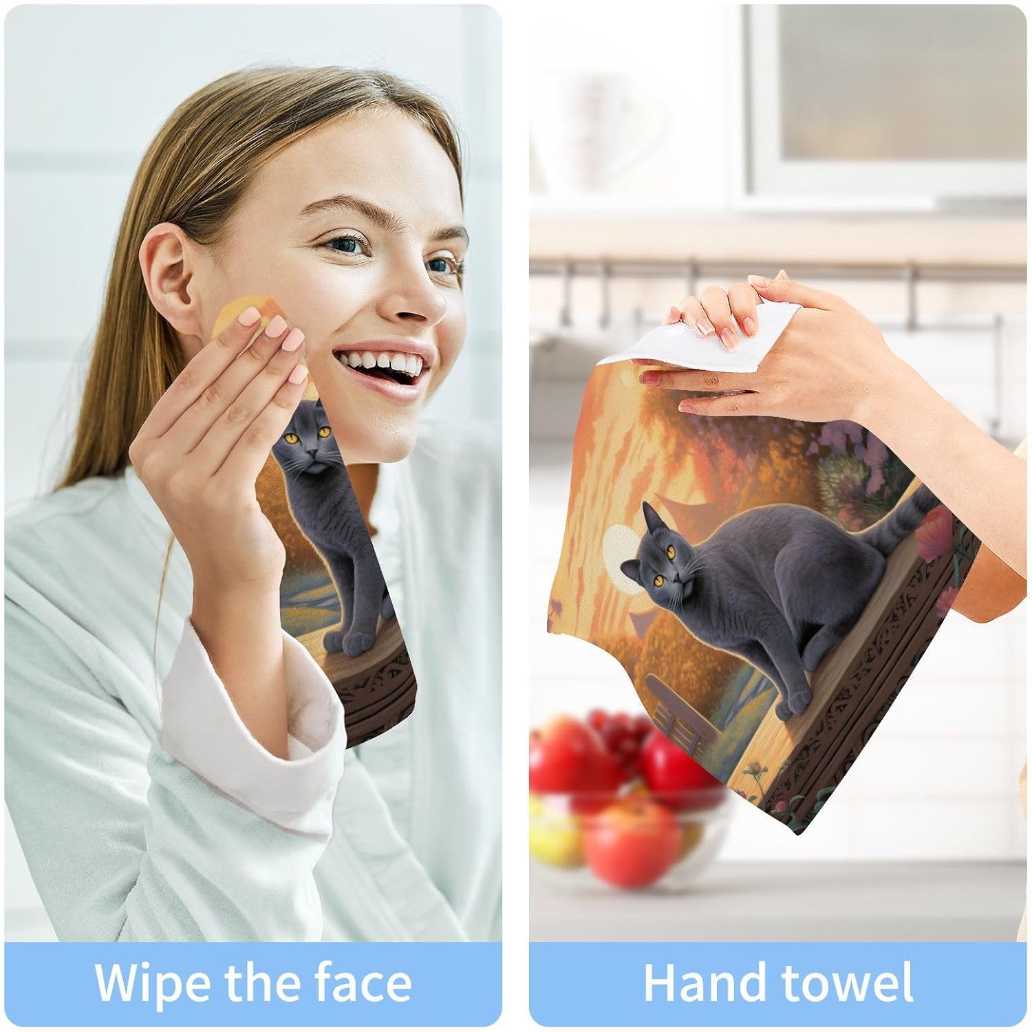 Handy 4-Pack of Pure Cotton Face and Hand Washcloths