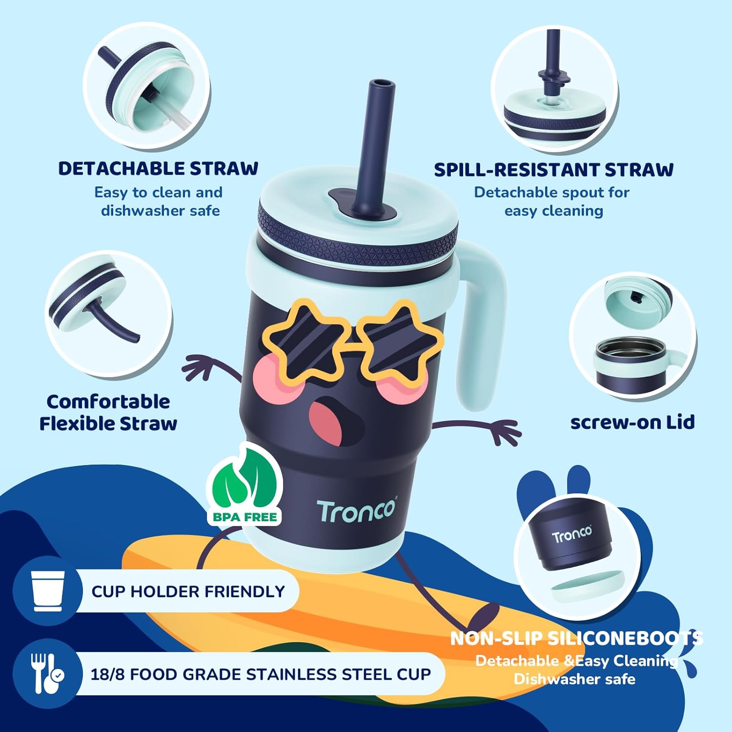 Tronco 14 oz Kids Spill-Proof Tumbler