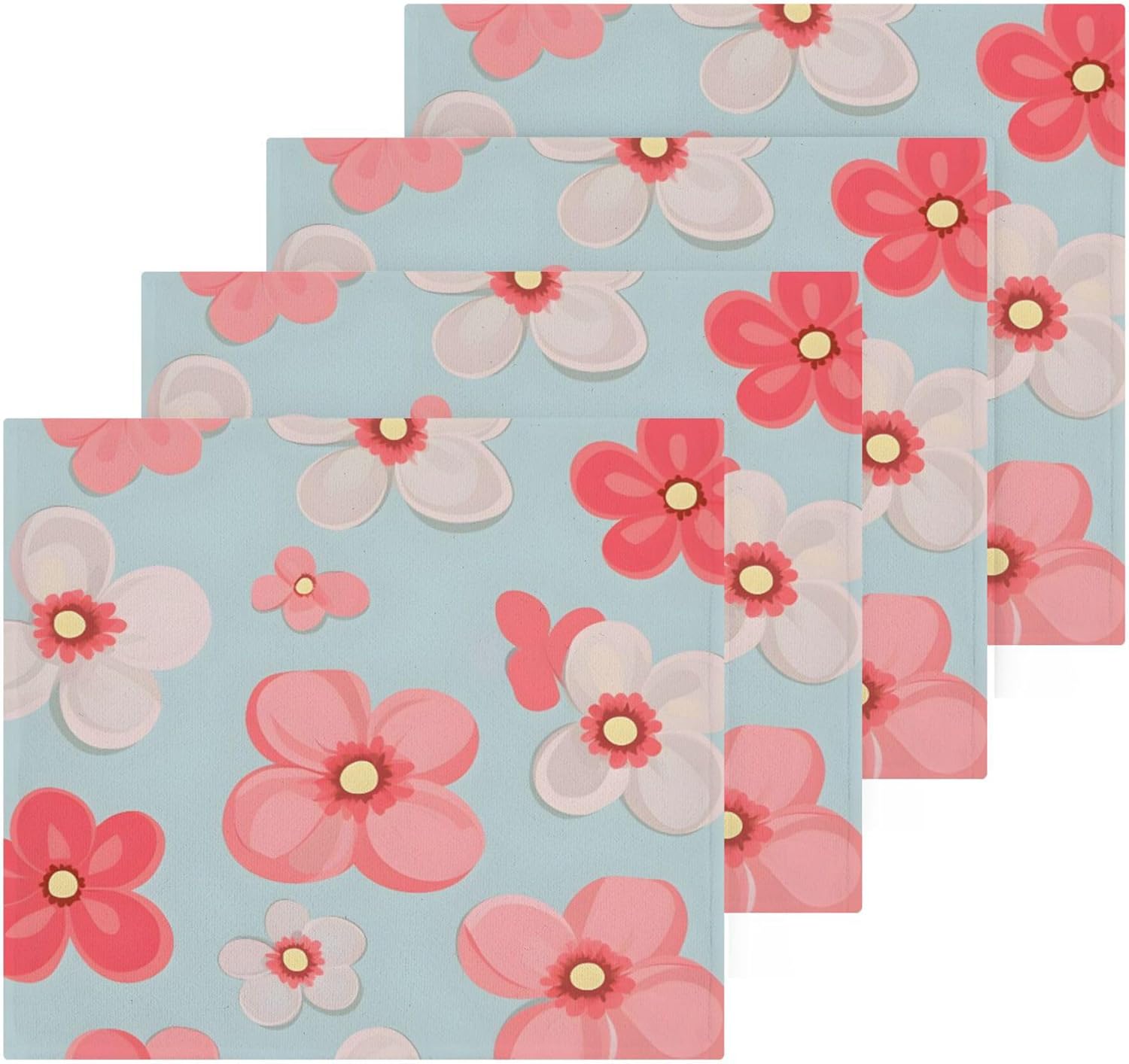 Cute Coral Washcloth Set Multiple Sizes