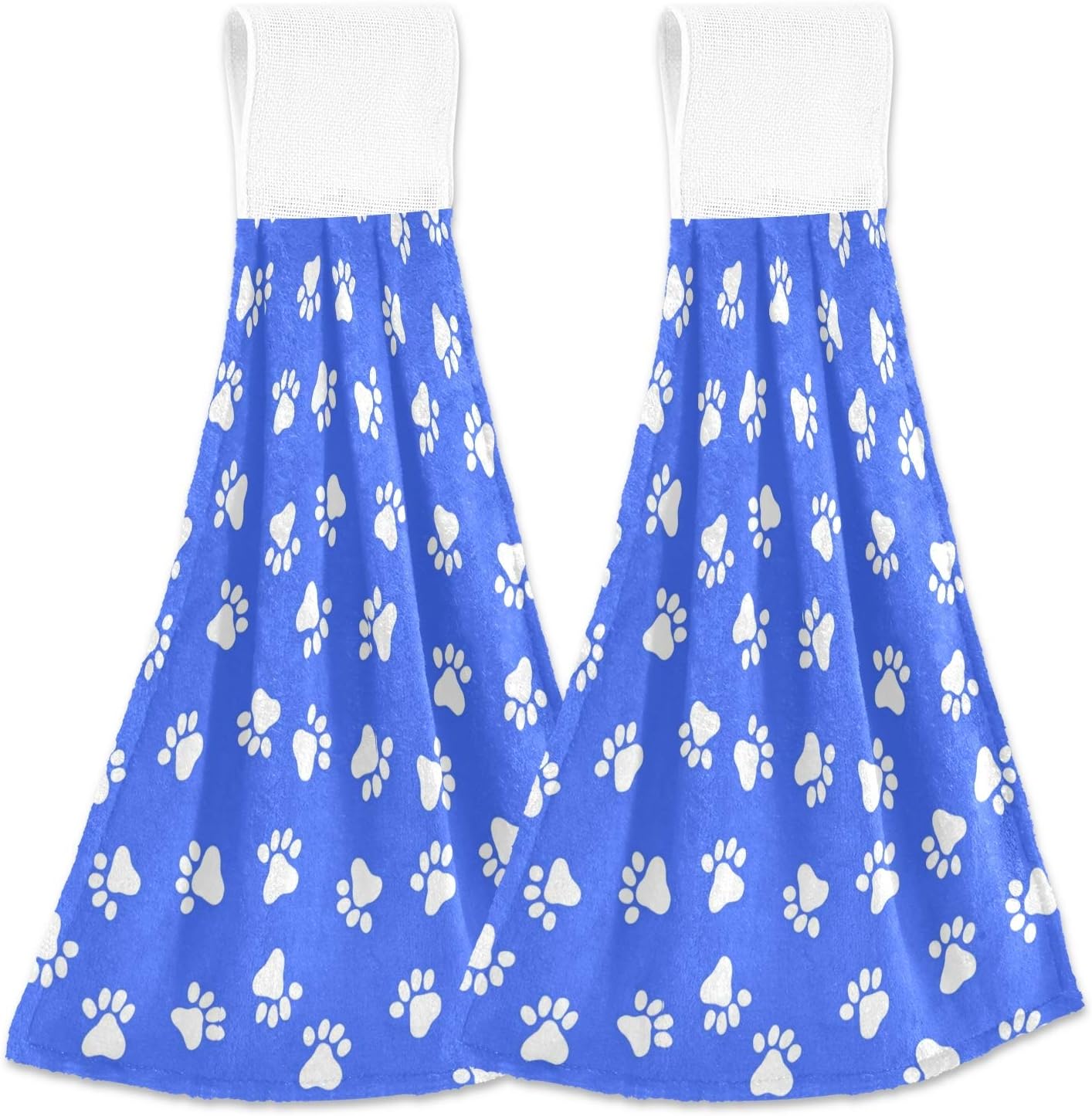 AUUXVA Cute Dog Cat Paw Print Towels 2 Pack 1