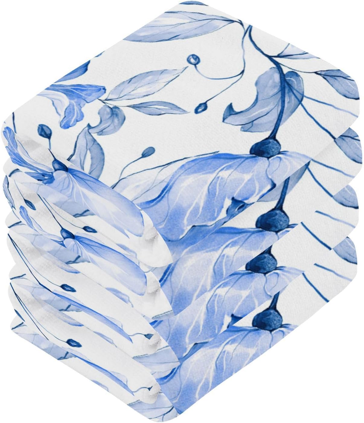 Blue Flower-Shaped Washcloth for Babies