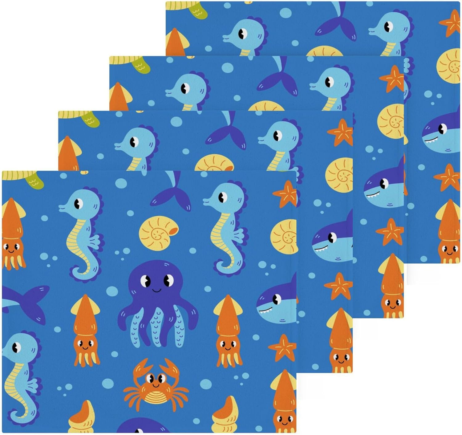 Xigua Underwater Sea Animals Washcloths Set of 2