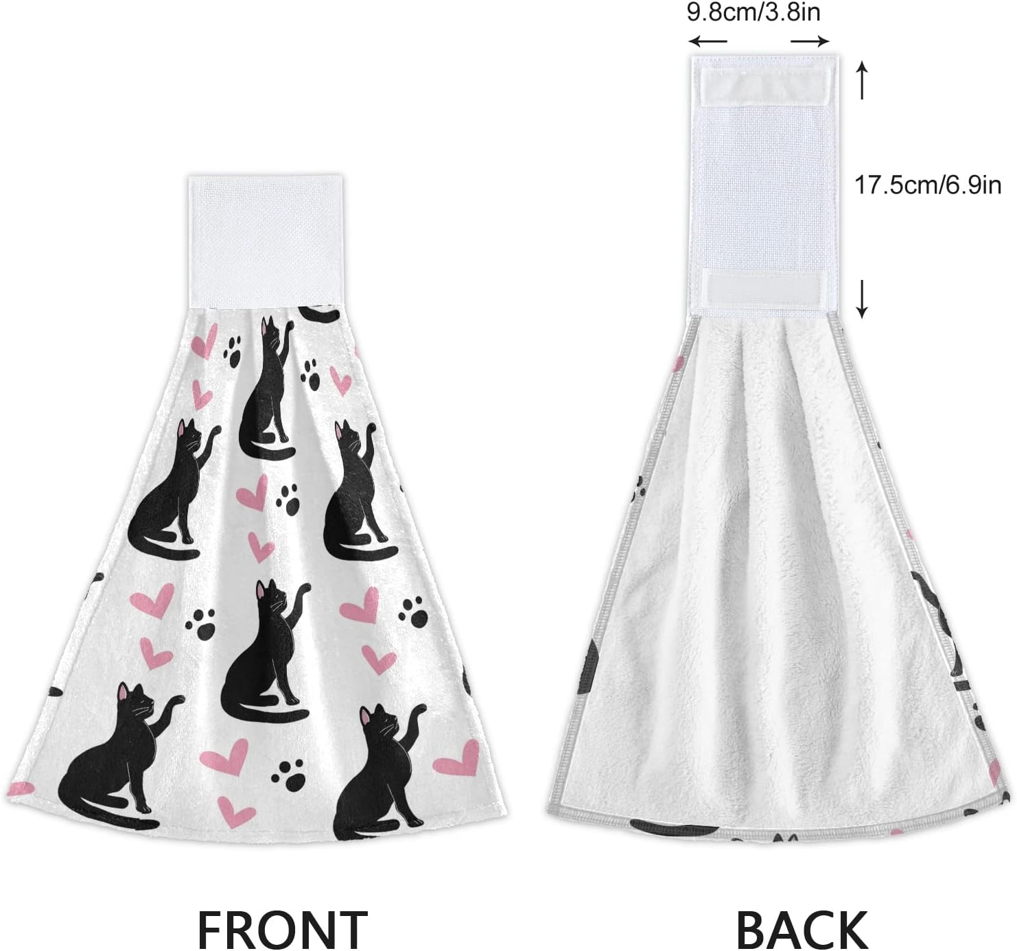 Absorbent Durable Kitchen Hand Towels Set of 2