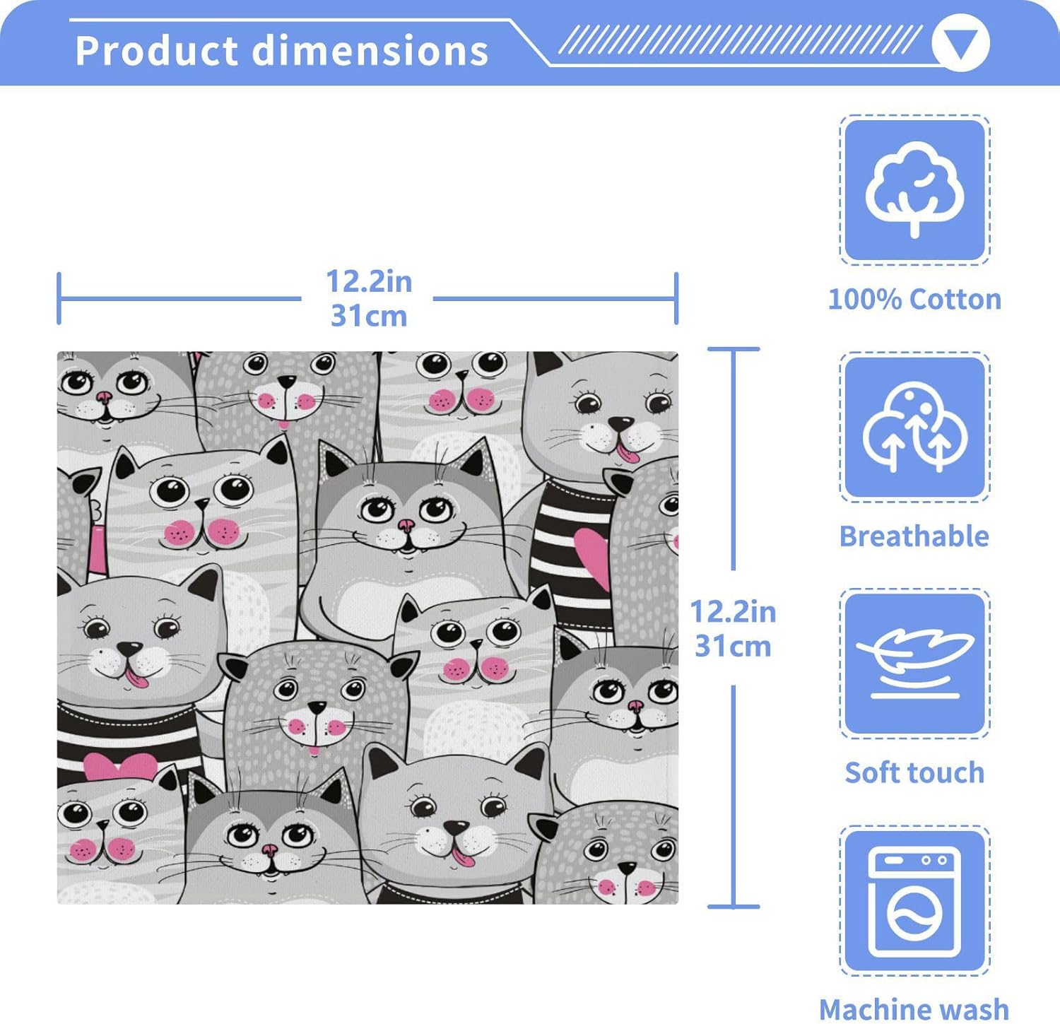 Highly Absorbent Soft Cotton Washcloths Set