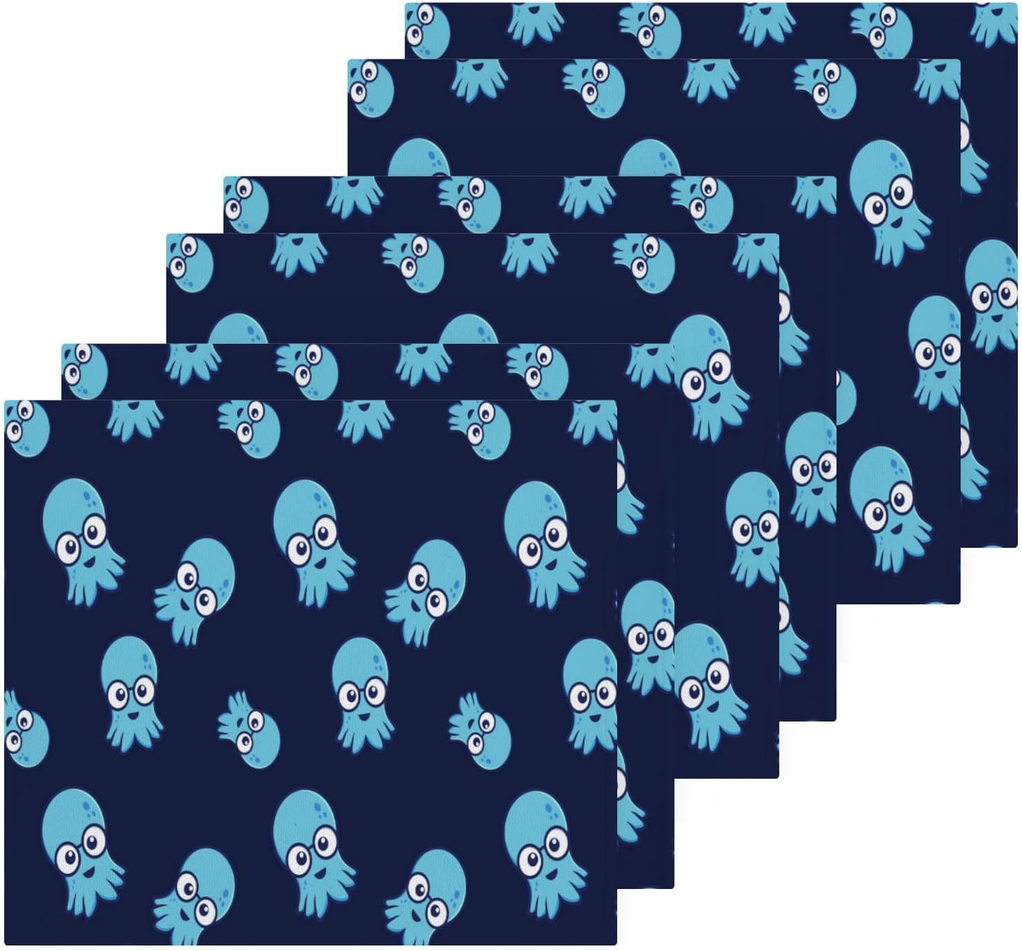 Funny Octopus Washcloths 2 Pack Soft Absorbent Baby Face Towels