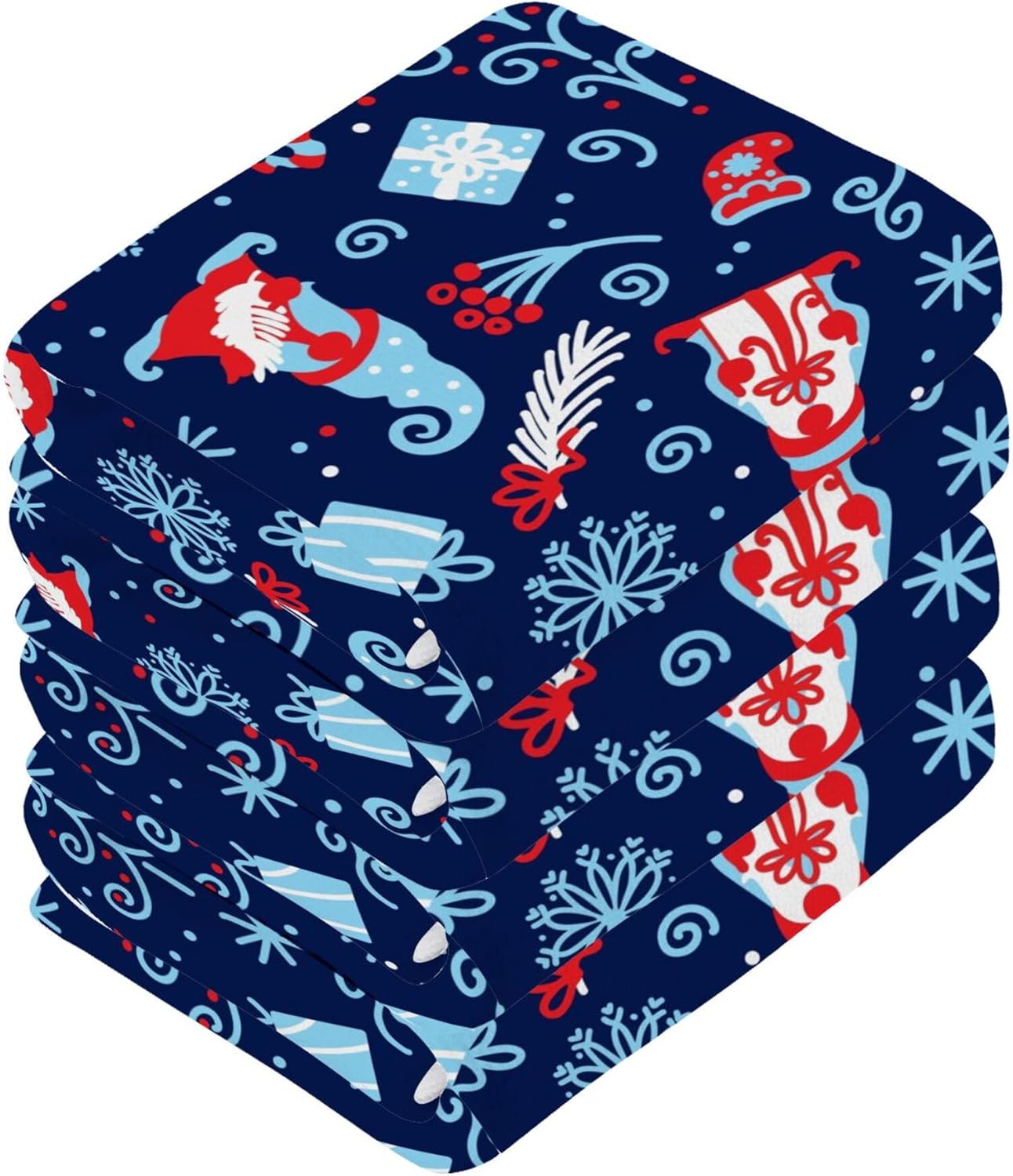 Xigua Christmas Gnomes Washcloth Set 2-12 Pcs