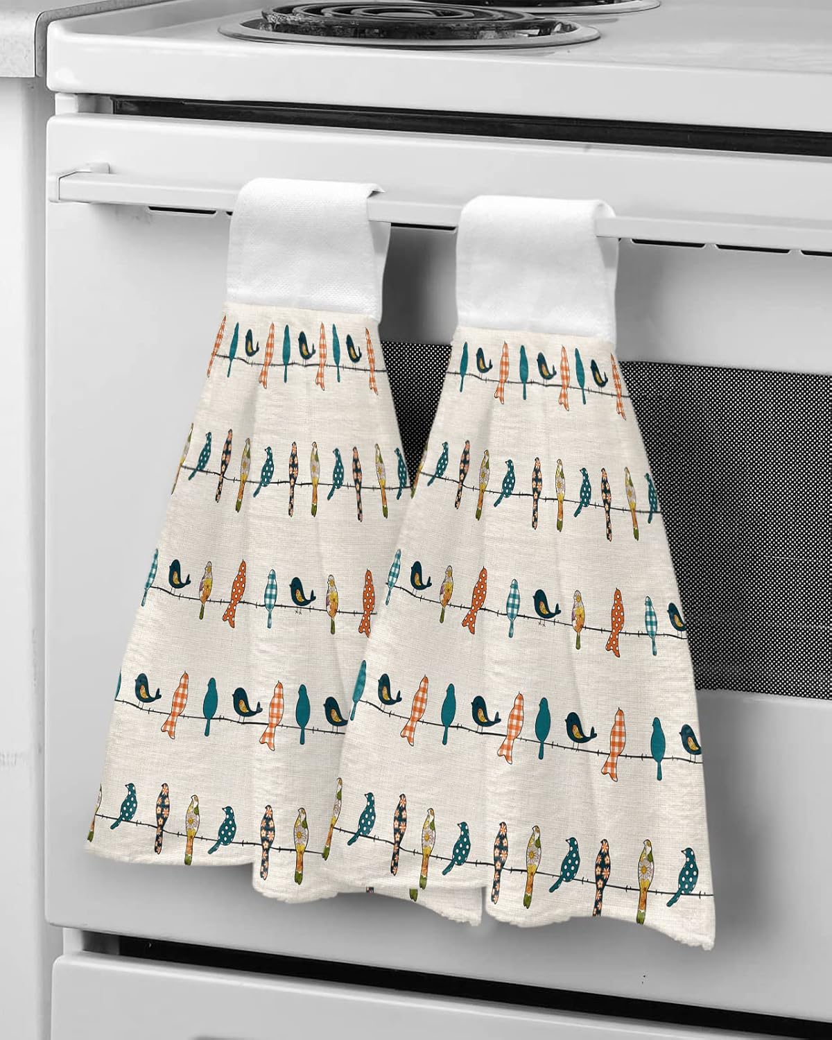 Premium Hanging Kitchen Towels - 18x14inch Colorful Plaid