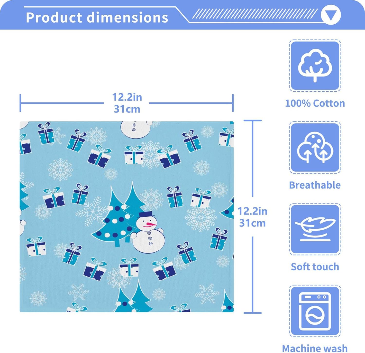 Xigua Christmas Tree Washcloth Set