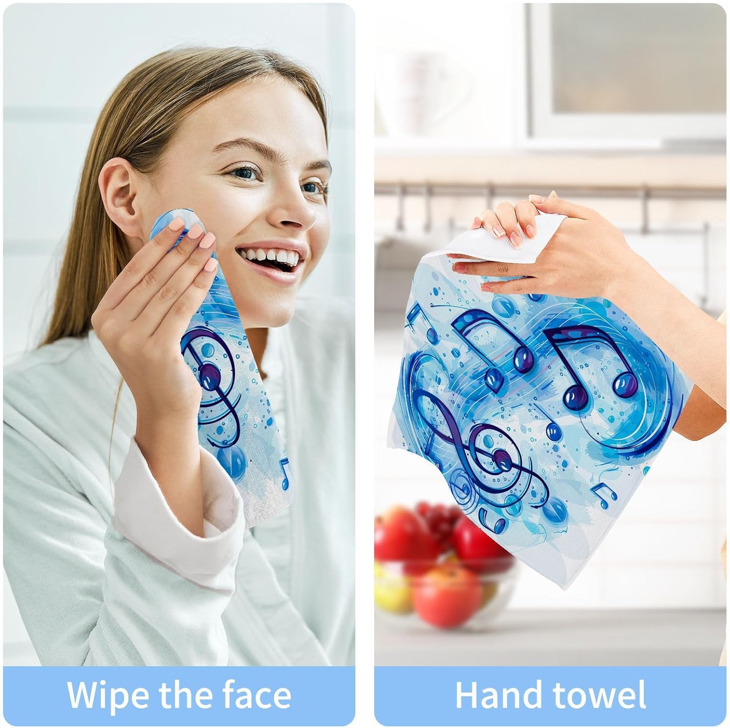 Musical Note Washcloths for Babies
