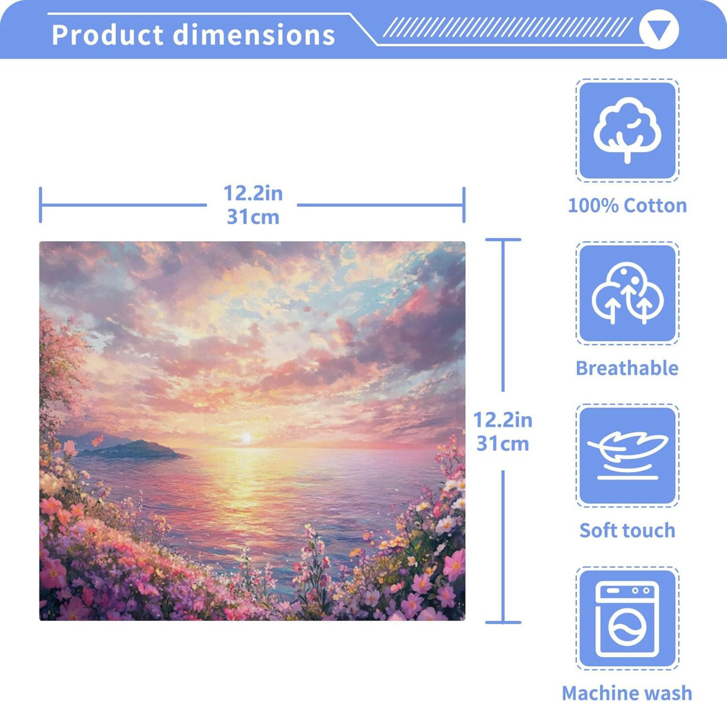 Xigua Sun Setting Washcloth Set - Absorbent Multi-Functional