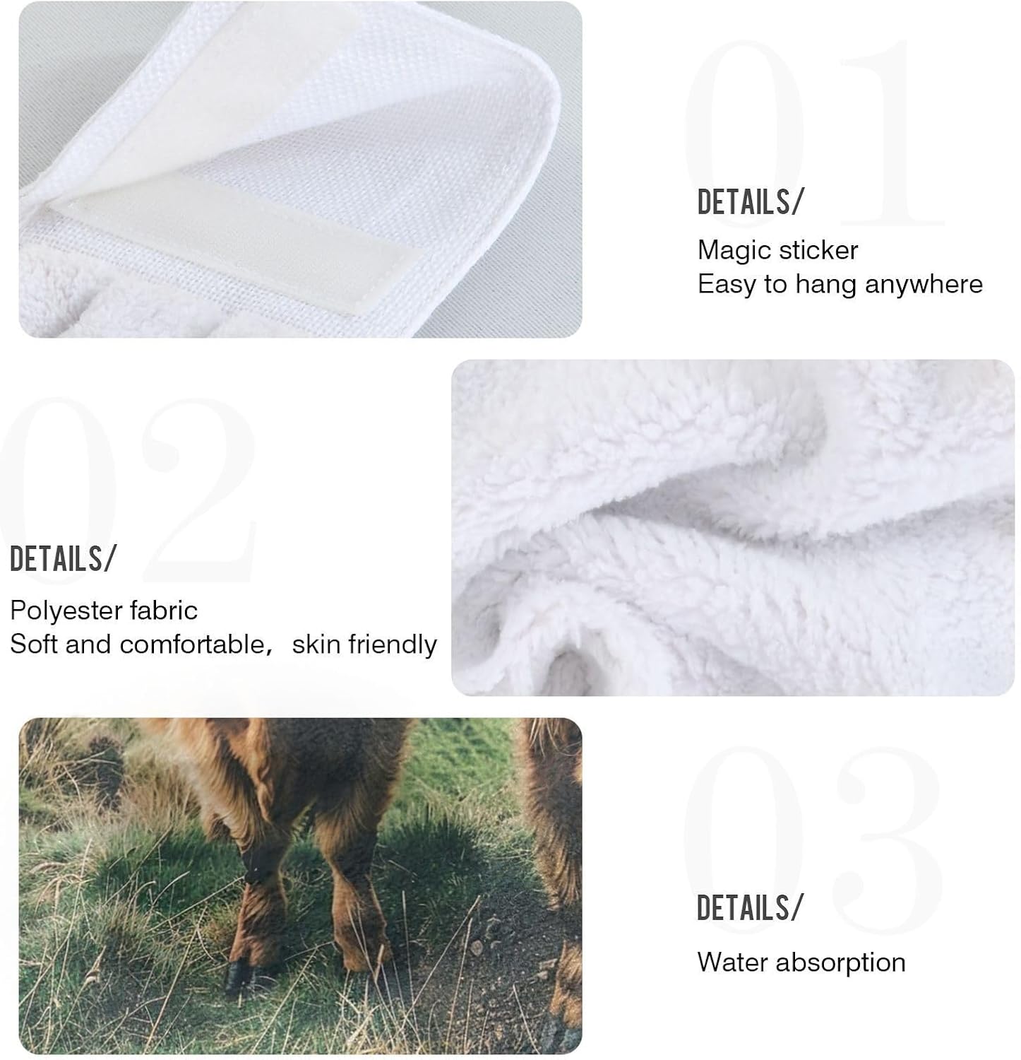 Highland Cows Kitchen Towel Hanging Loop