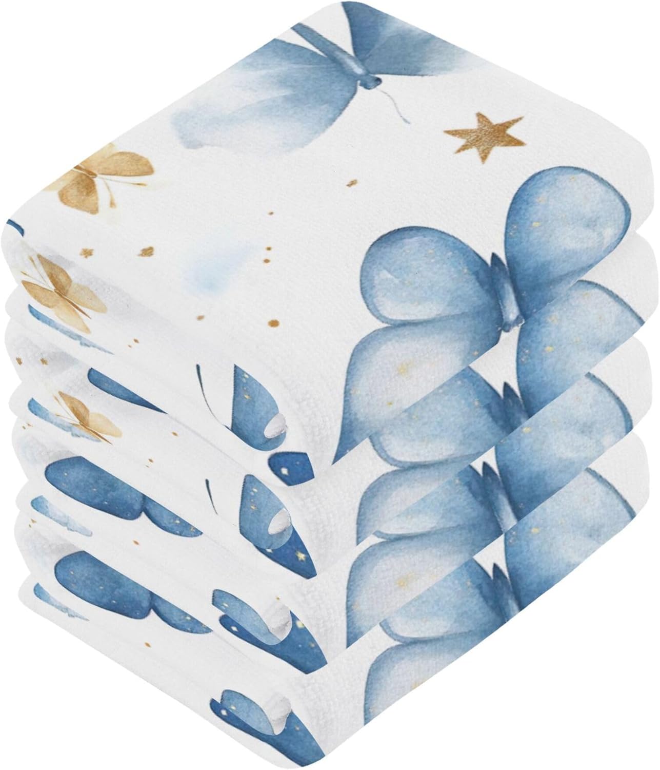 Xigua Watercolor Butterfly Washcloth Set