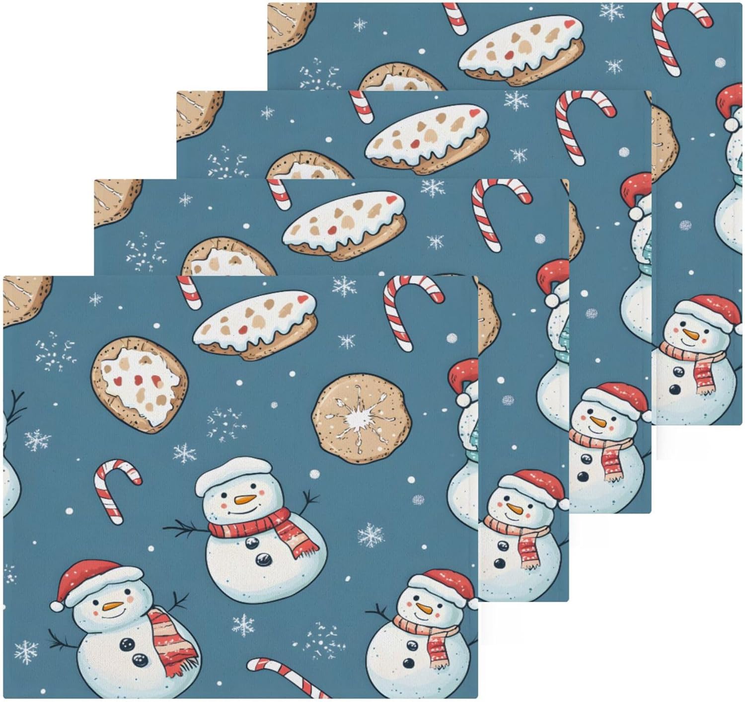 Xigua Snowman Washcloth Set Fast Drying Multi-Purpose
