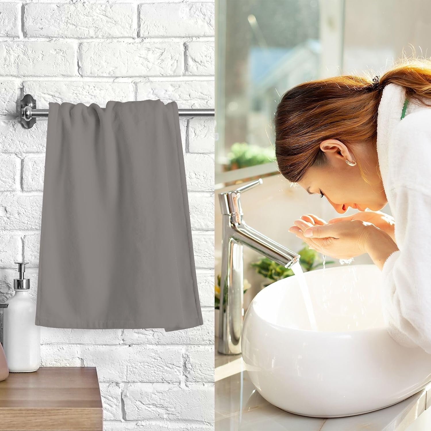 Experience Daily Comfort with GAIGEOs Iron Gray Facial Towels