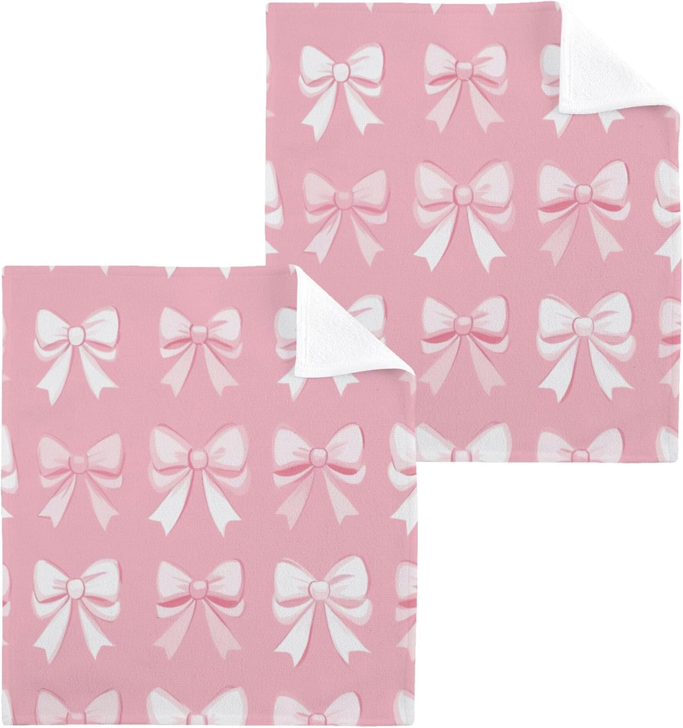 Xigua Bow Pattern Washcloth Set