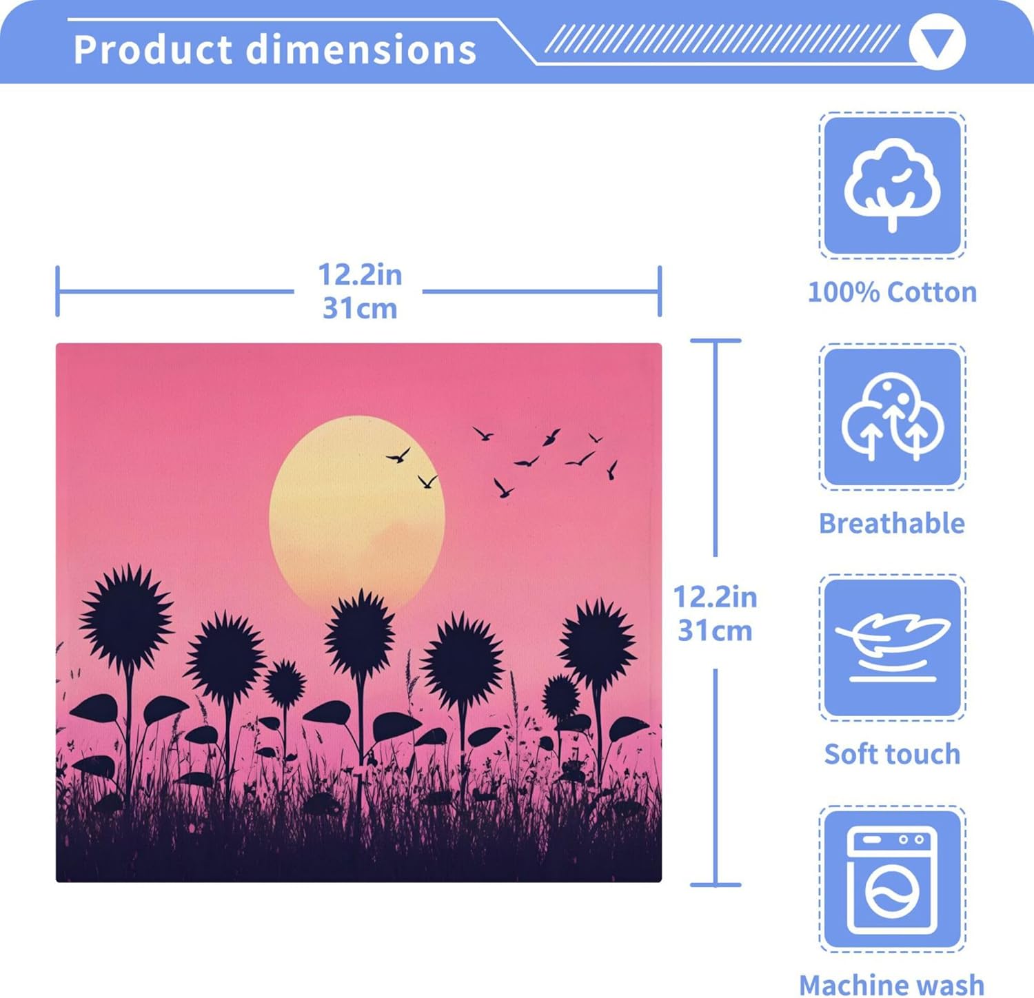 XiguaSunshine Fresh Washcloth Set Soft Durable for Home Travel