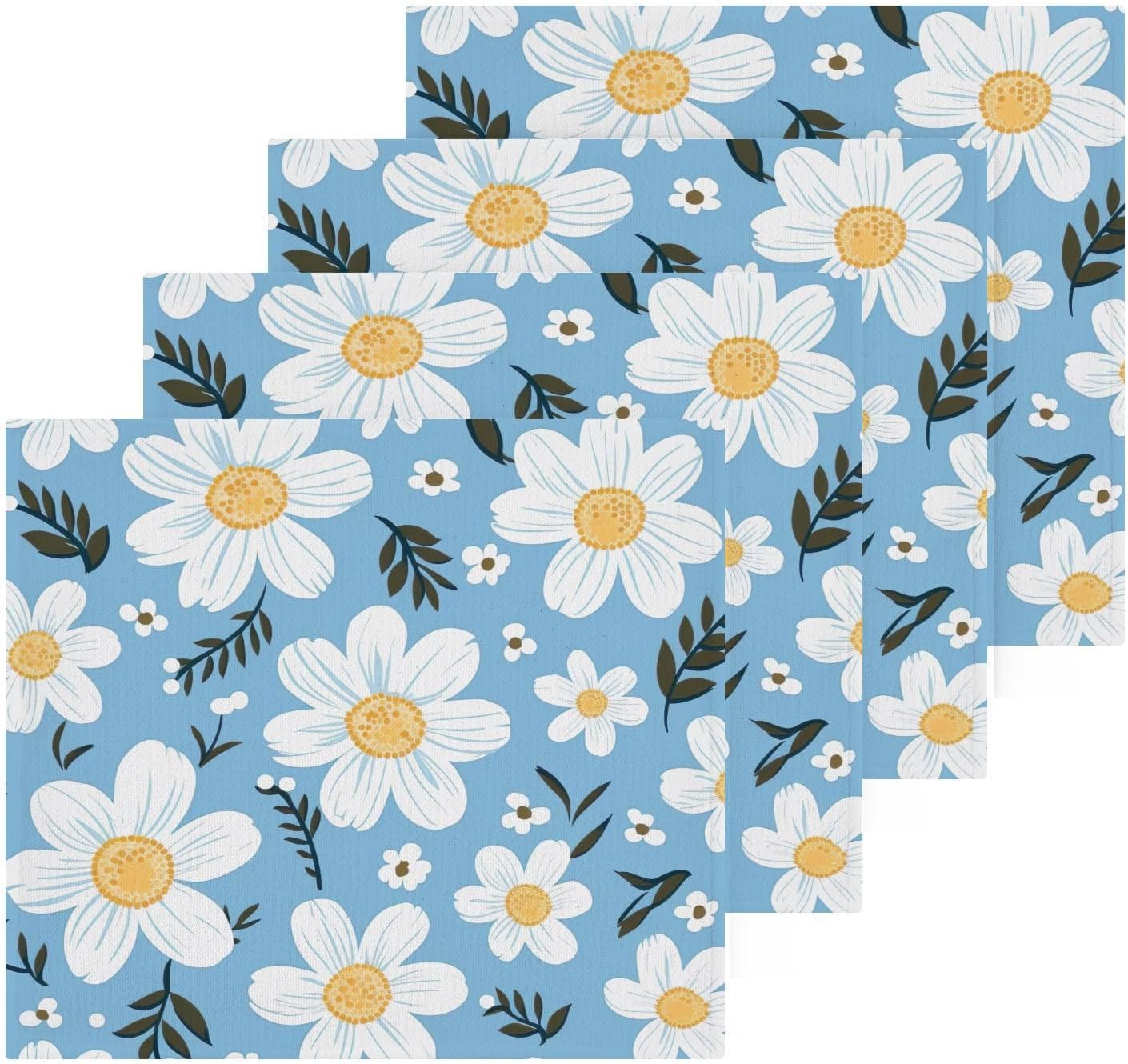 Yettasbin Daisy Flower Washcloth Set for Classification