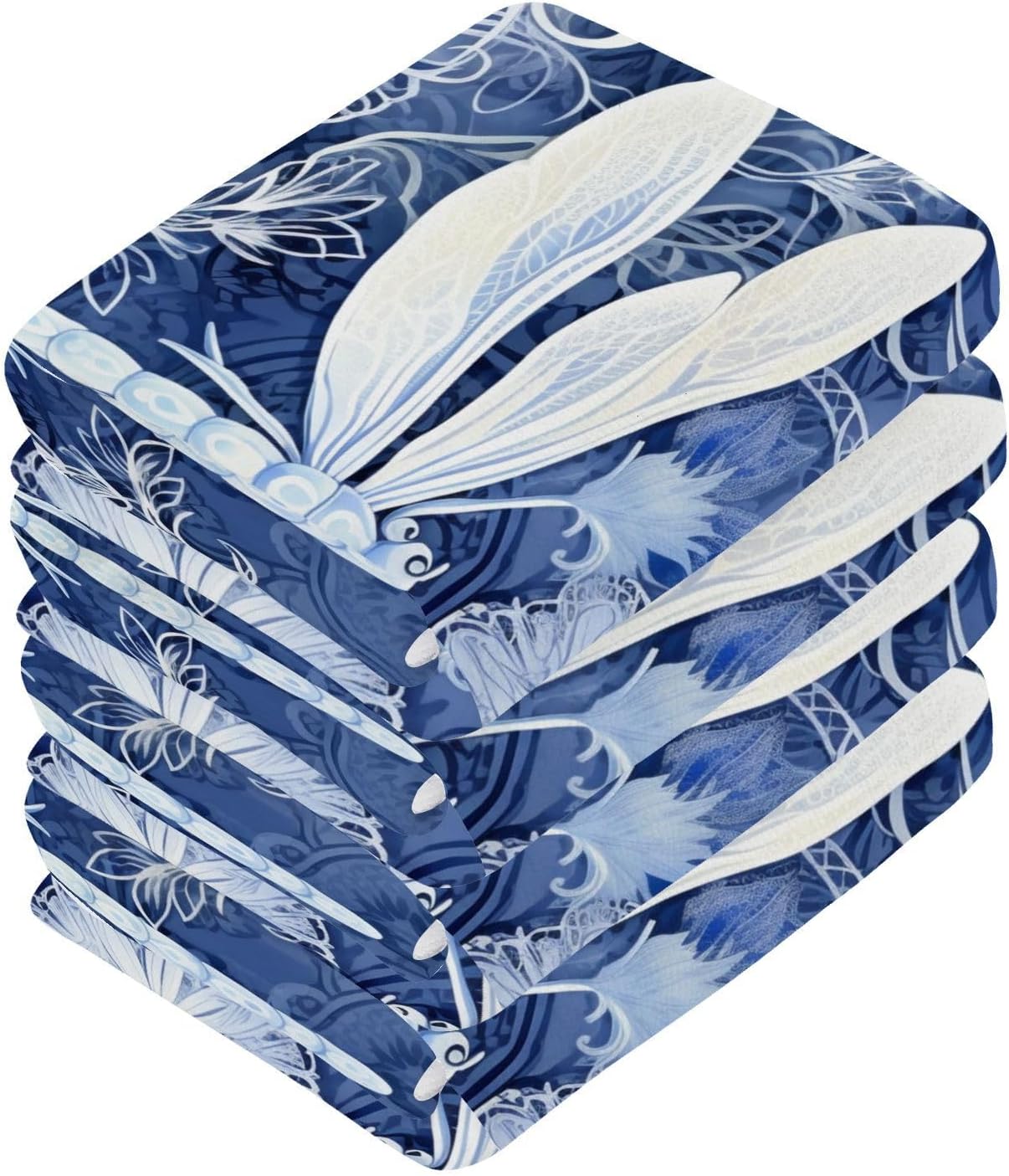 Perfect Usability Dragonfly Washcloths 2Pack Soft Absorbent Cotton Washable Reusable Face Towels