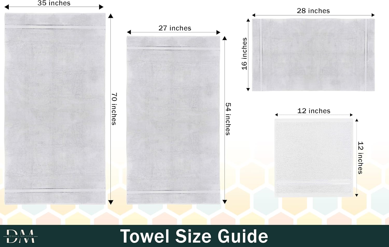 Elegant White 18-Piece Bath Towel Set