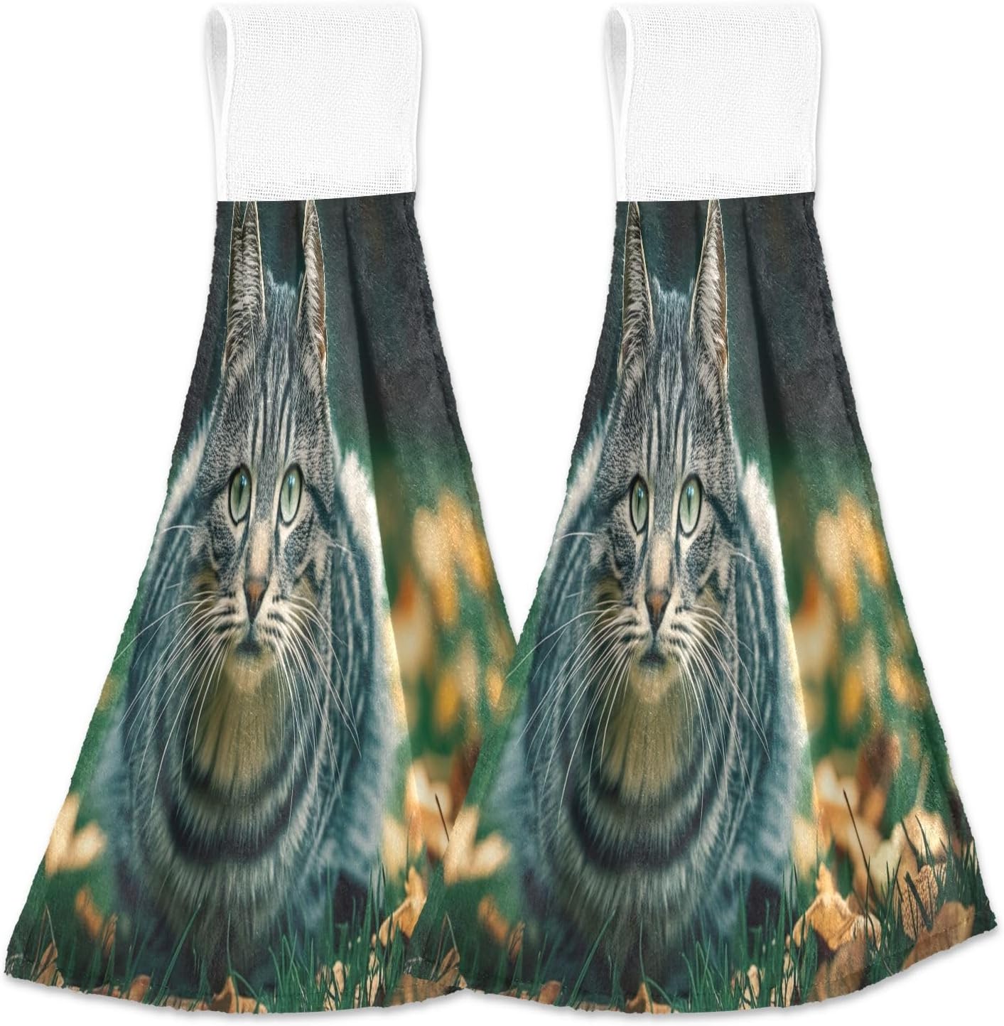 Hand Towel Set with Hanging Loop Soft Quick Dry 2-Piece